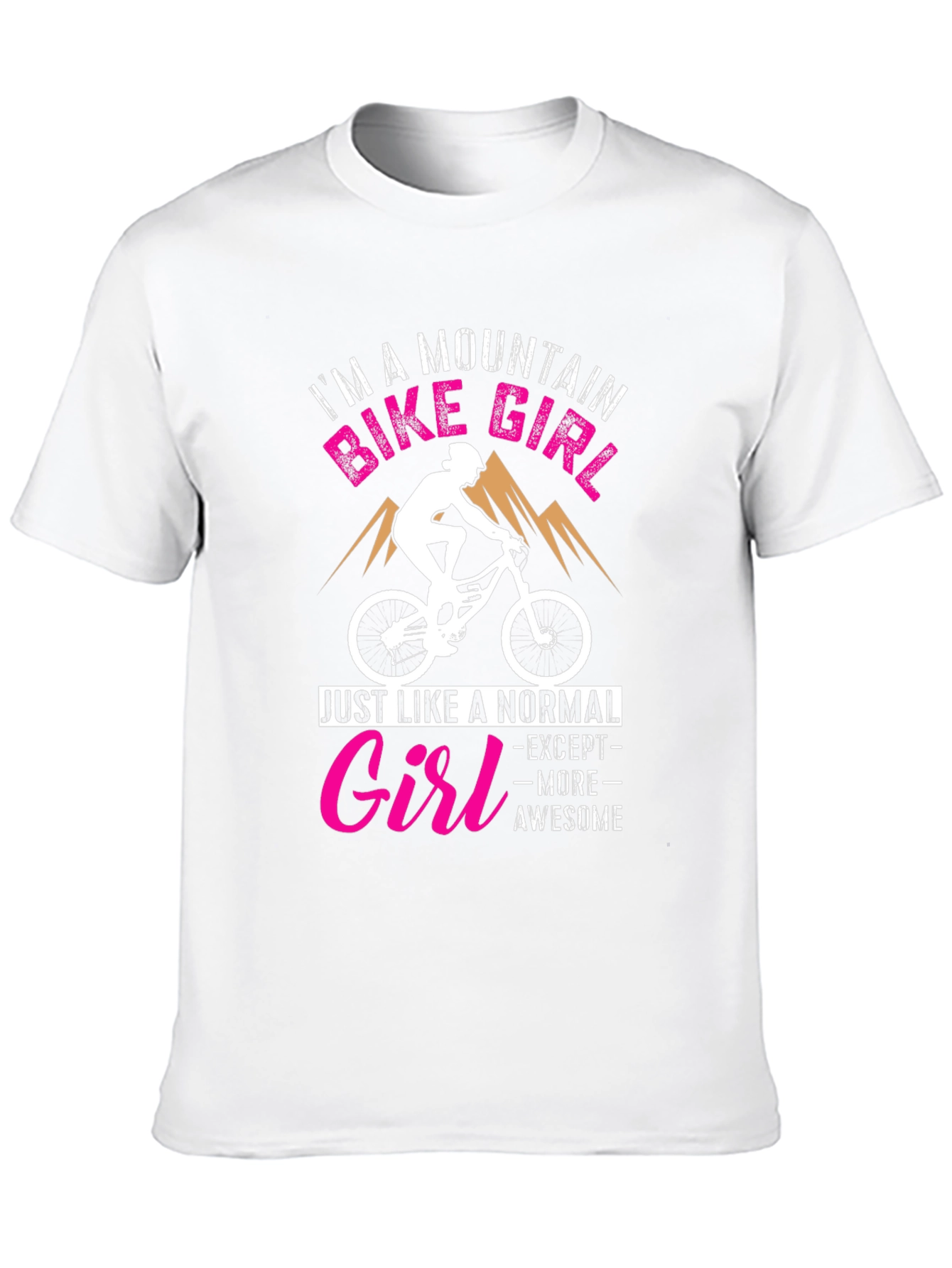 Mountain Bike Girl Graphic Tee - Awesome Biker Shirt