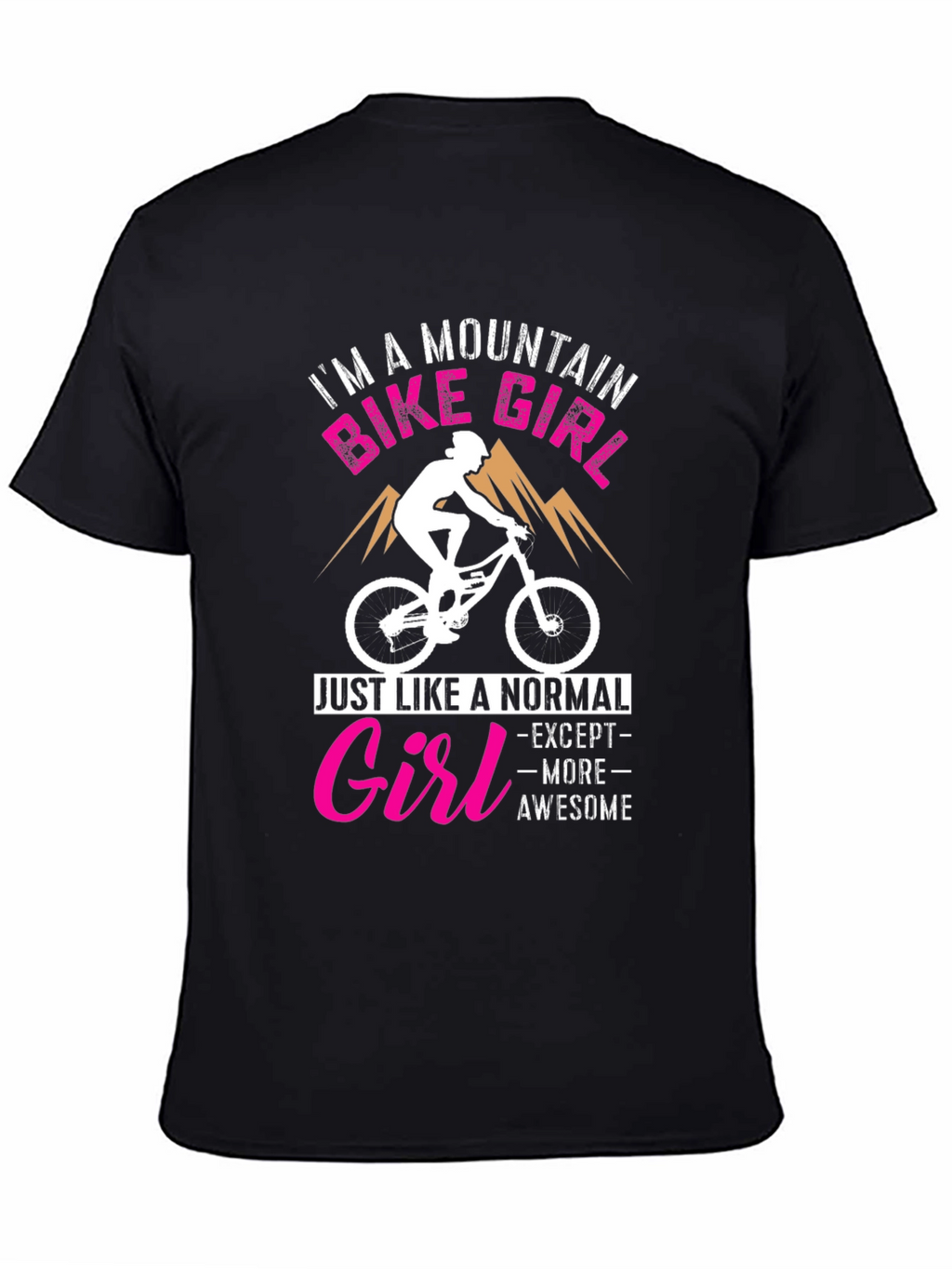 Mountain Bike Girl Graphic Tee - Awesome Biker Shirt
