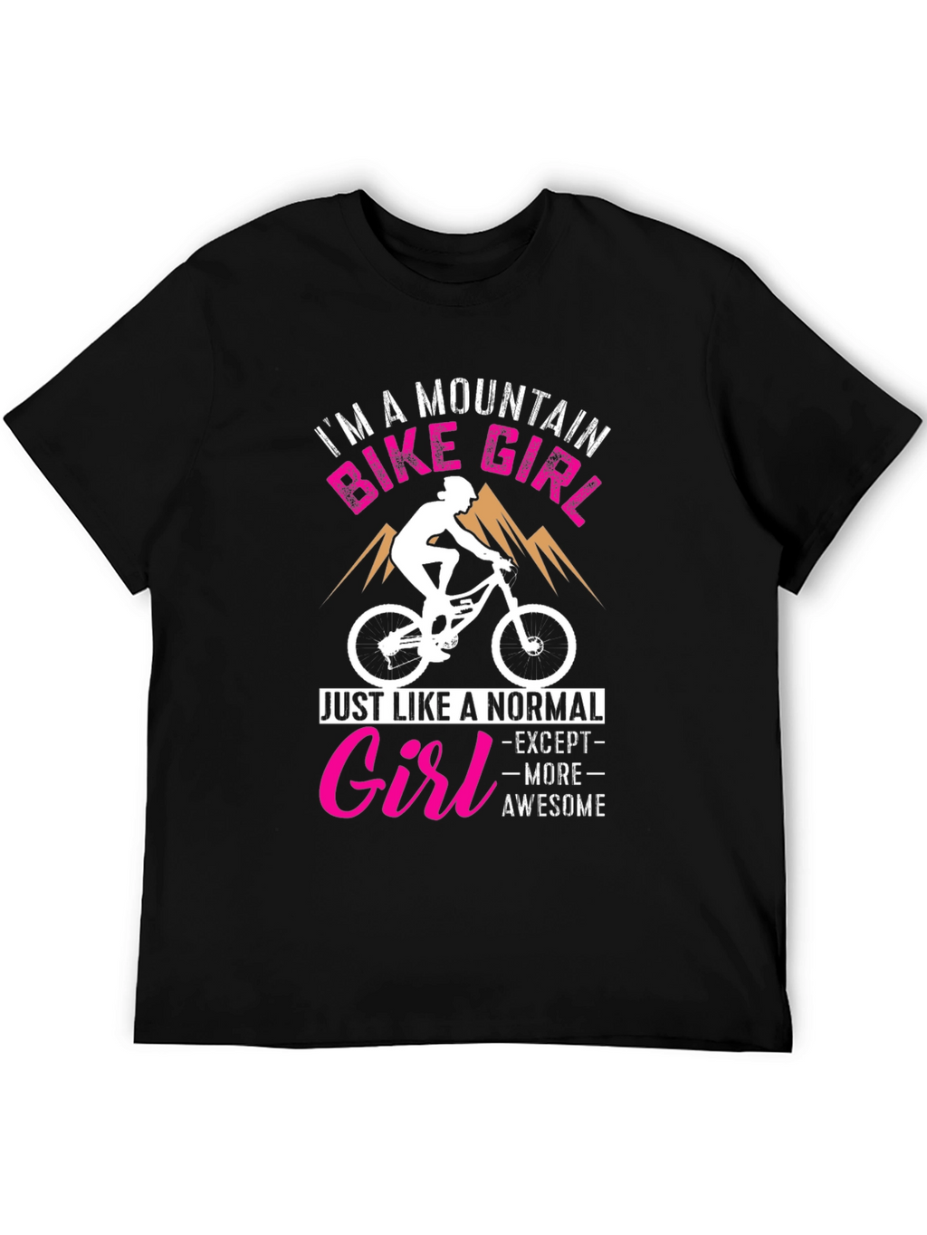 Mountain Bike Girl Graphic Tee - Awesome Biker Shirt