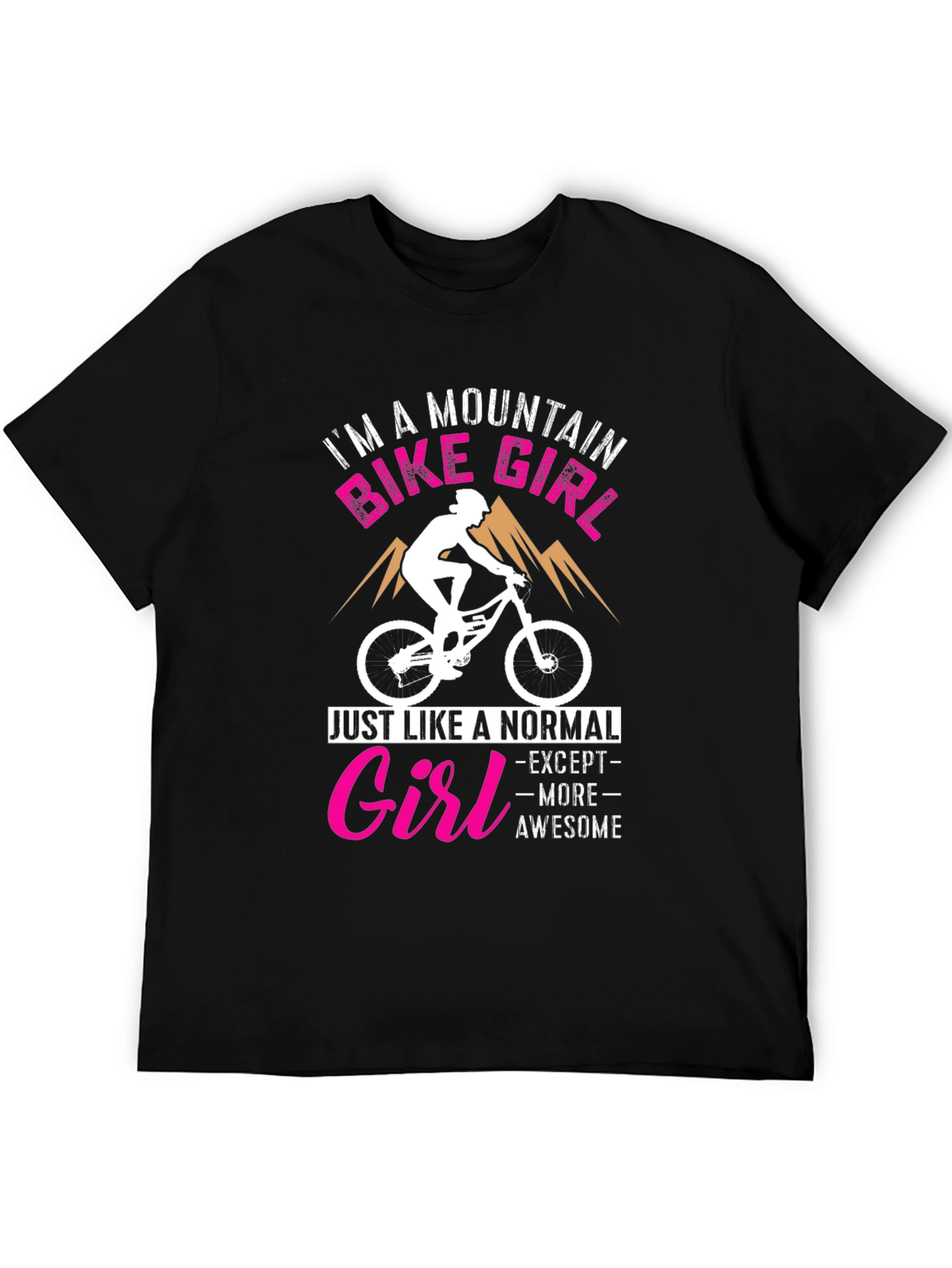 Mountain Bike Girl Graphic Tee - Awesome Biker Shirt