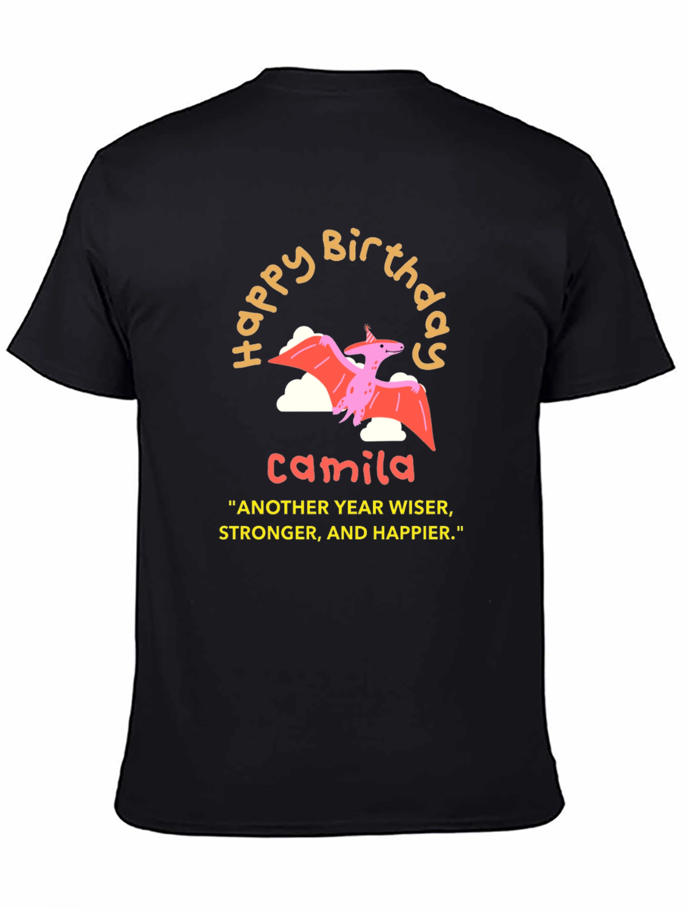 Camila Birthday Pterodactyl T-Shirt - Another Year Wiser!