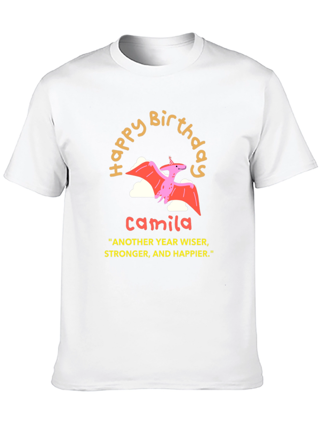 Camila Birthday Pterodactyl T-Shirt - Another Year Wiser!