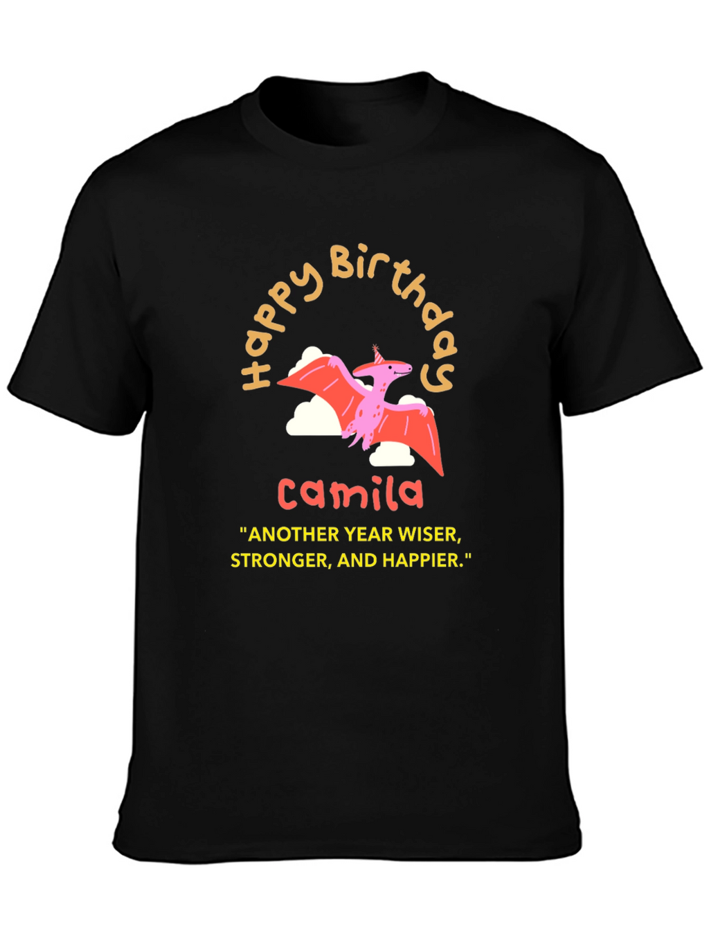Camila Birthday Pterodactyl T-Shirt - Another Year Wiser!