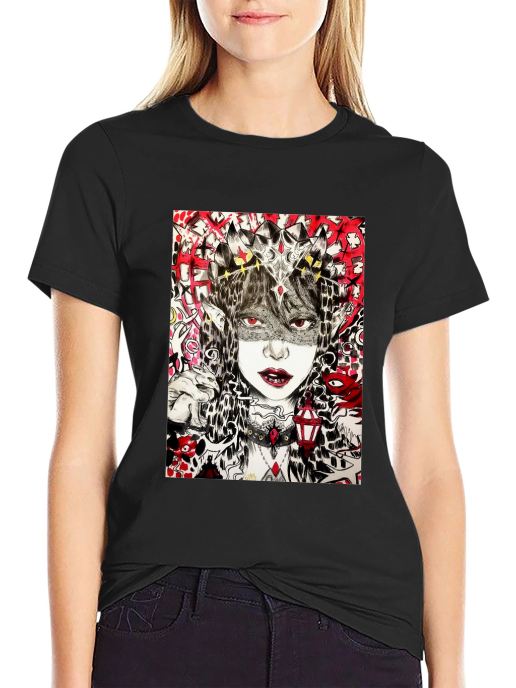 Edgy Graphic Tee - Black T-Shirt