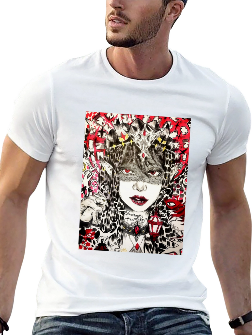 Edgy Graphic Tee - Black T-Shirt