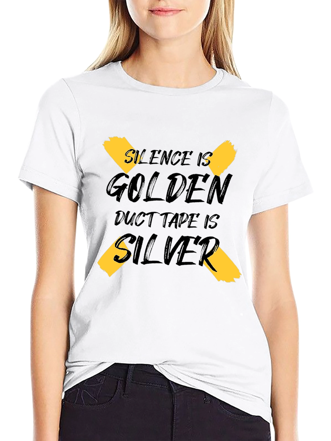 Silence is Golden Duct Tape is Silver Graphic Tee