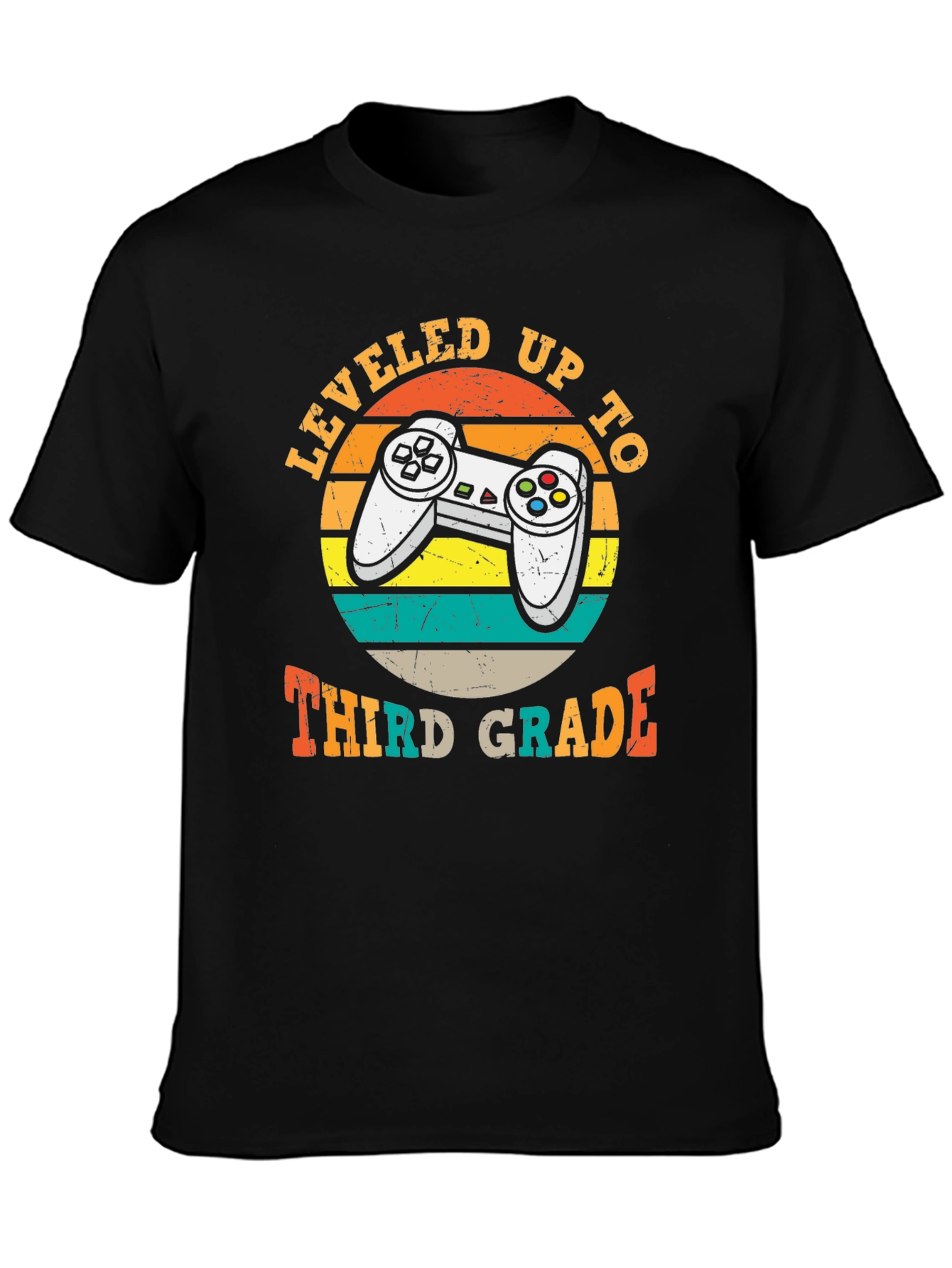 Leveled Up to Third Grade T-Shirt Gamer Style