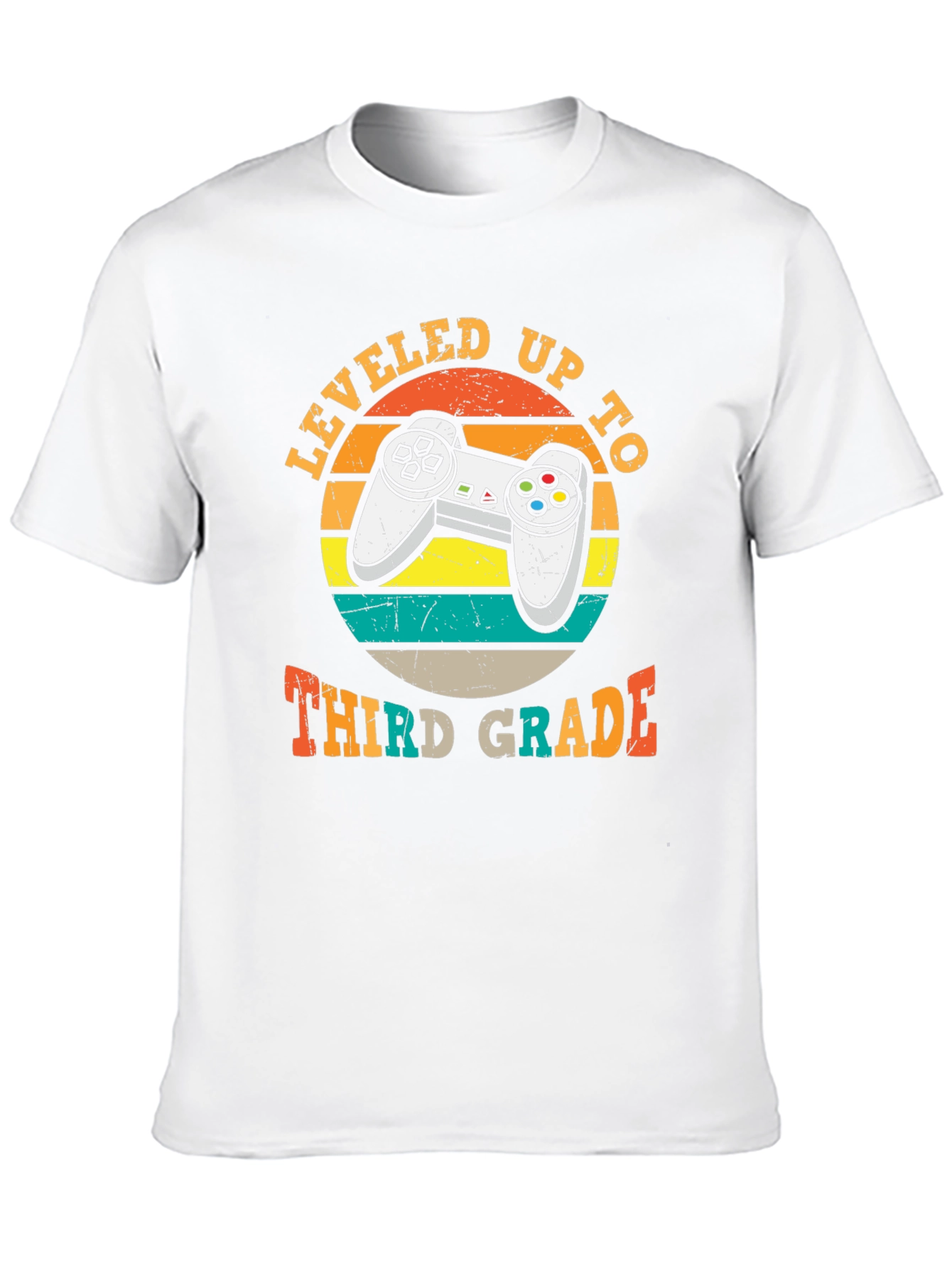 Leveled Up to Third Grade T-Shirt Gamer Style