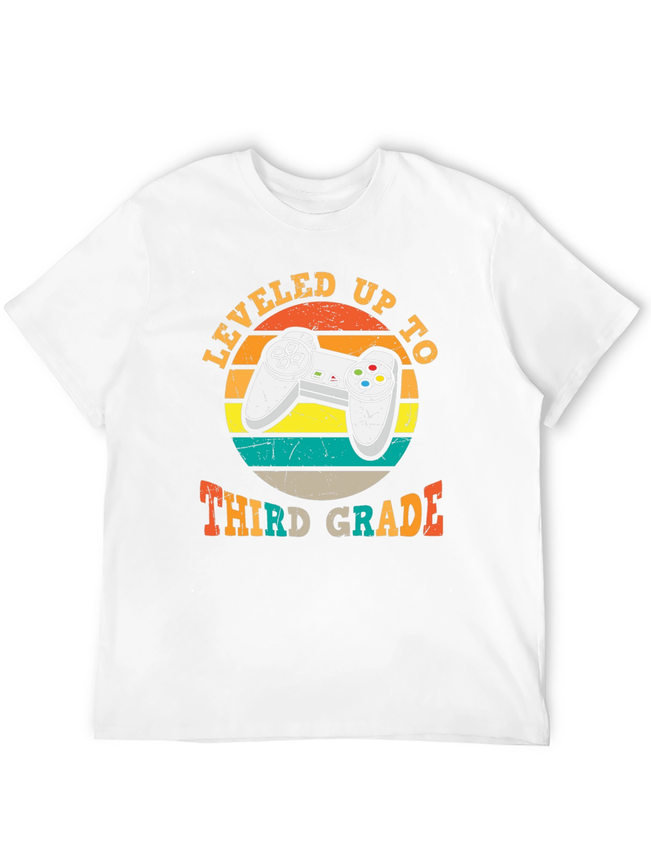 Leveled Up to Third Grade T-Shirt Gamer Style