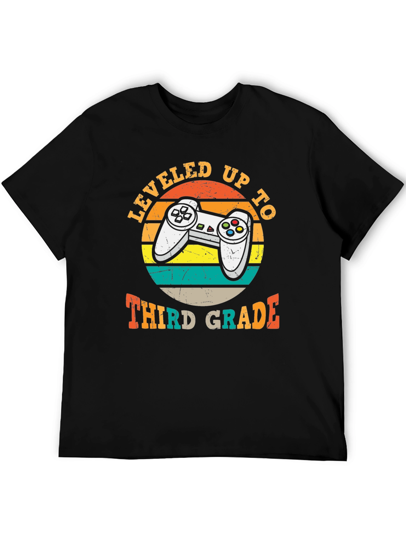 Leveled Up to Third Grade T-Shirt Gamer Style