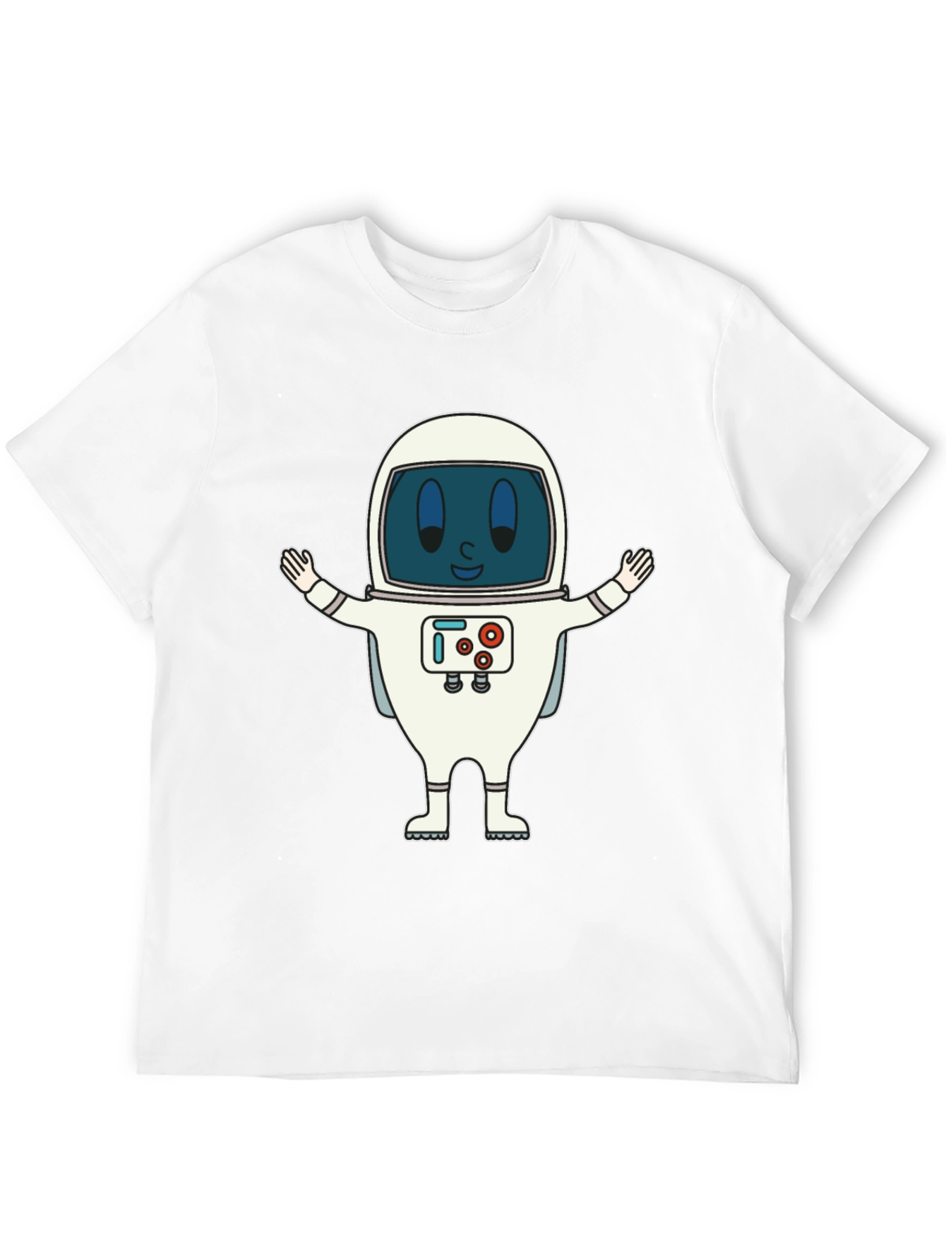 Astronaut Graphic Print T-Shirt - Fun Spaceman Design