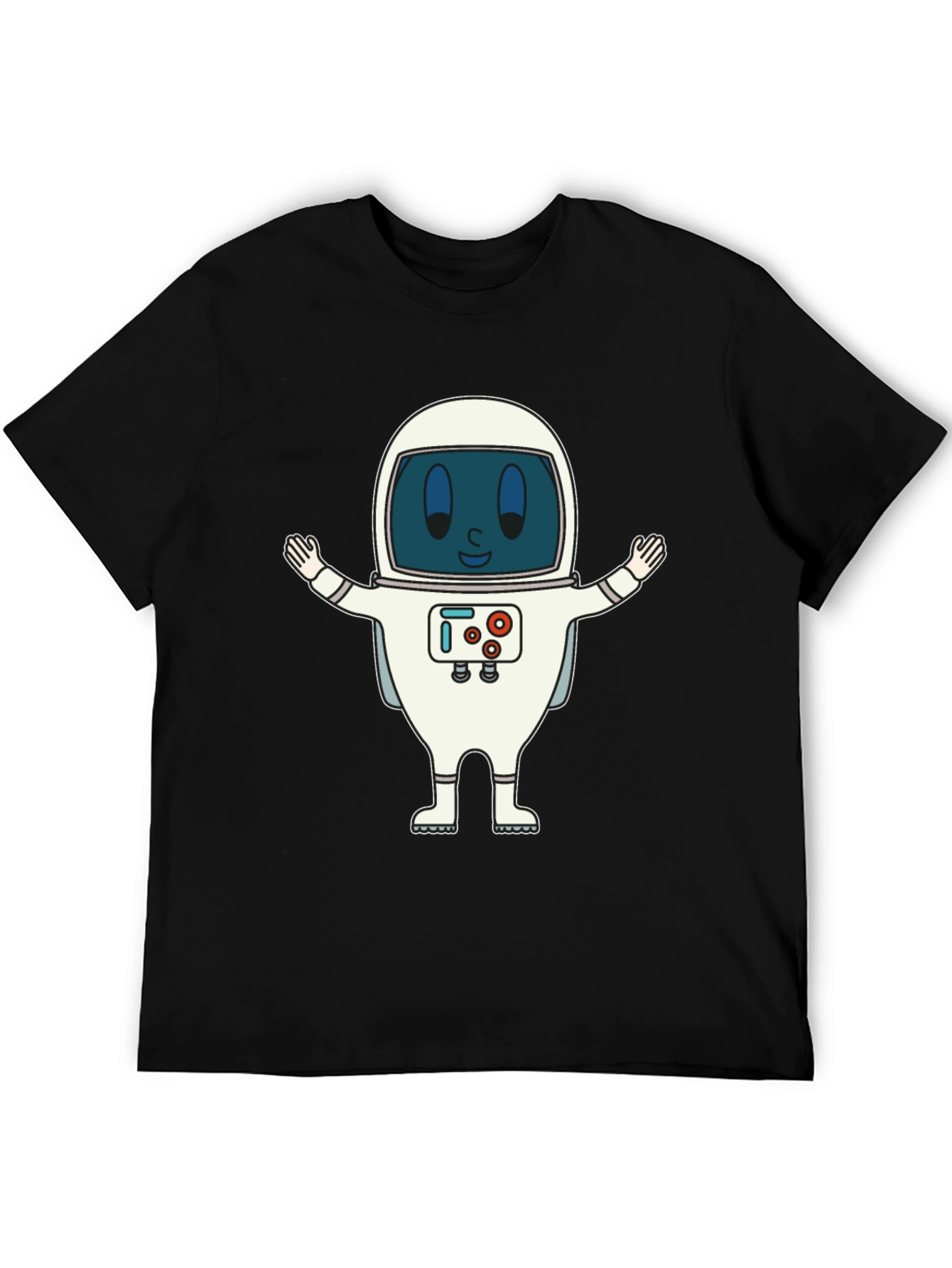 Astronaut Graphic Print T-Shirt - Fun Spaceman Design