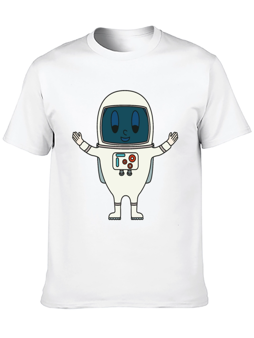 Astronaut Graphic Print T-Shirt - Fun Spaceman Design