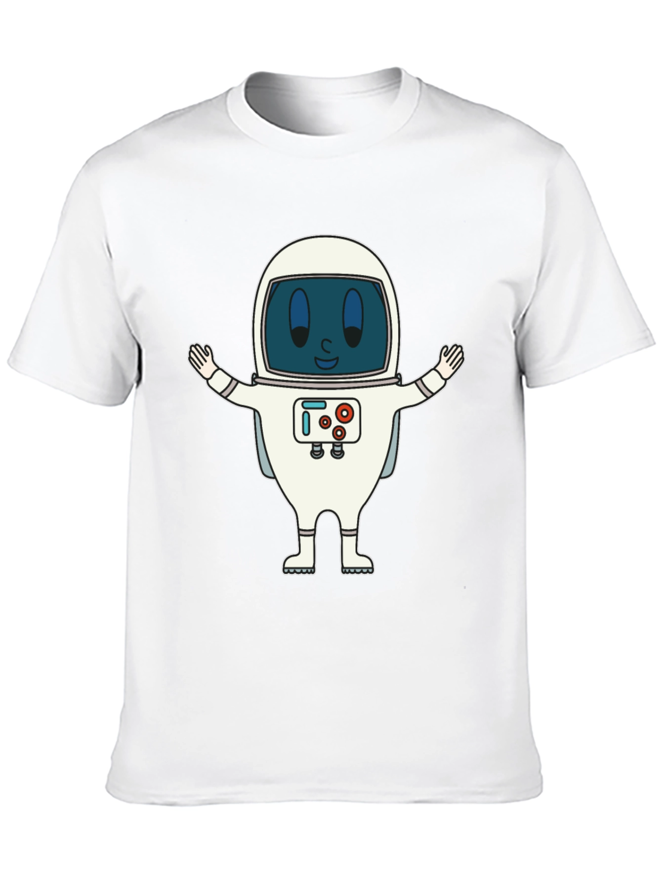 Astronaut Graphic Print T-Shirt - Fun Spaceman Design