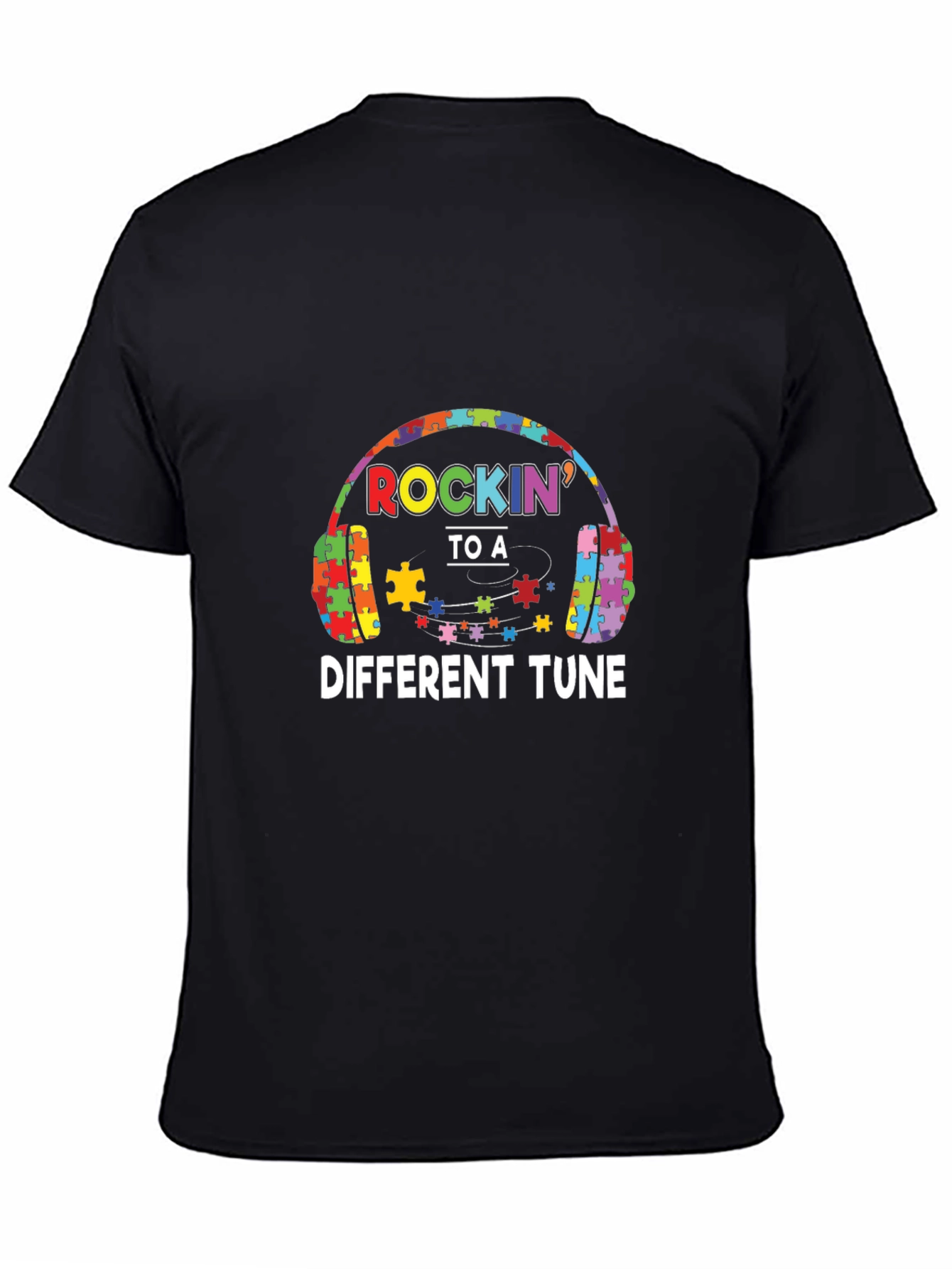 Autism Awareness Puzzle Headphones T-Shirt