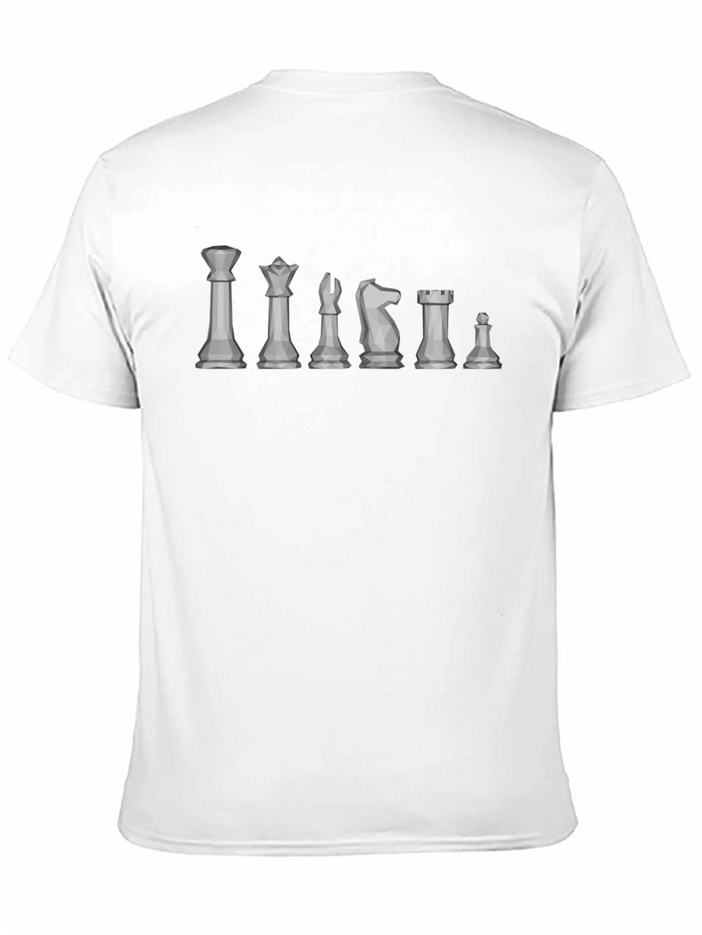 Chess Piece Lineup T-Shirt - Geometric Design