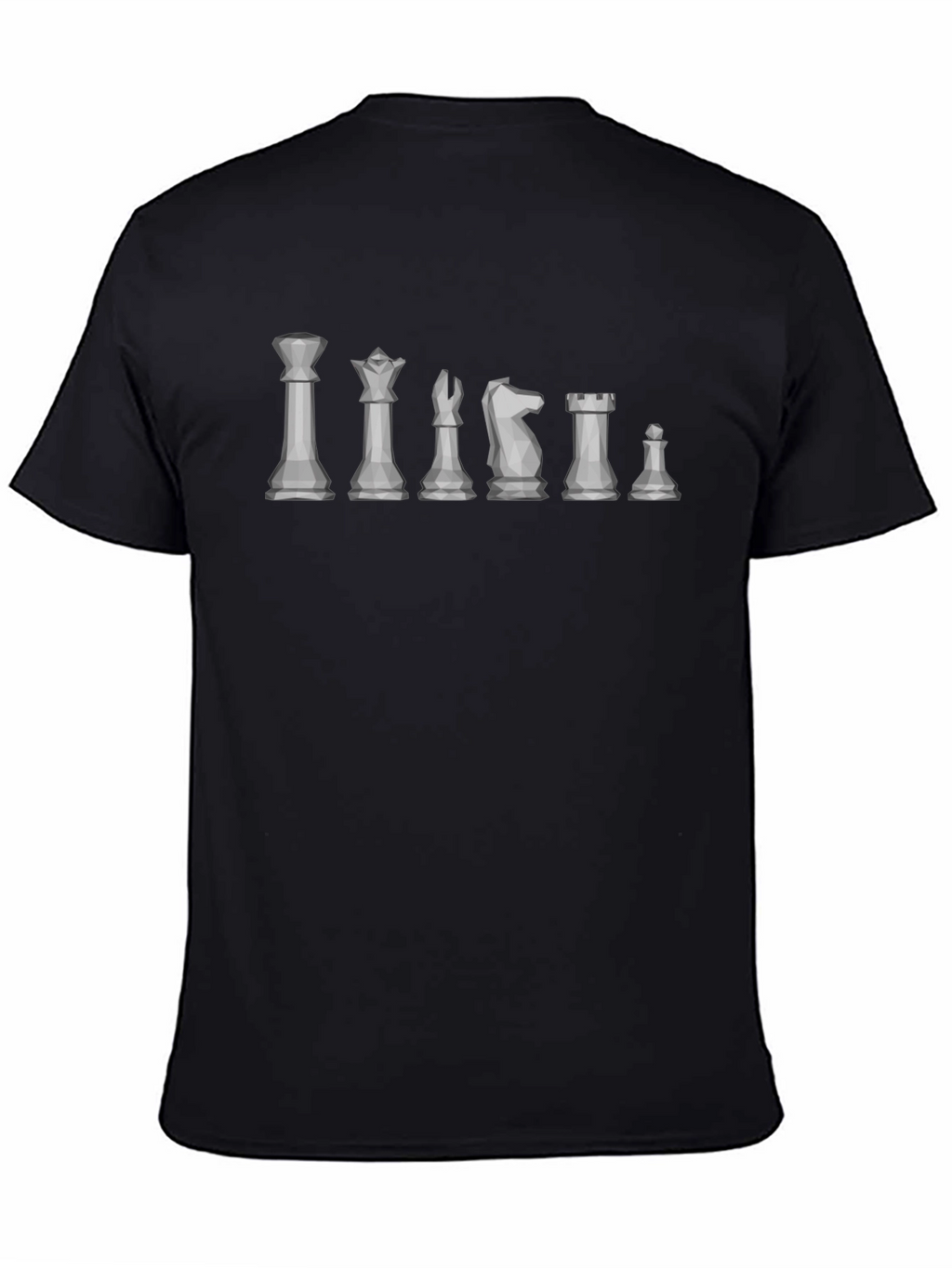 Chess Piece Lineup T-Shirt - Geometric Design