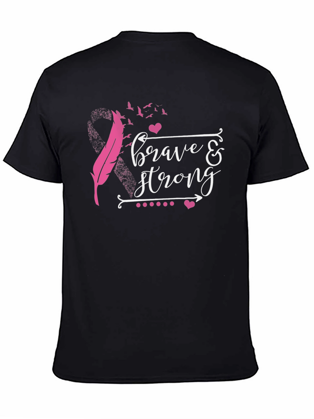 Brave & Strong Breast Cancer Awareness T-Shirt
