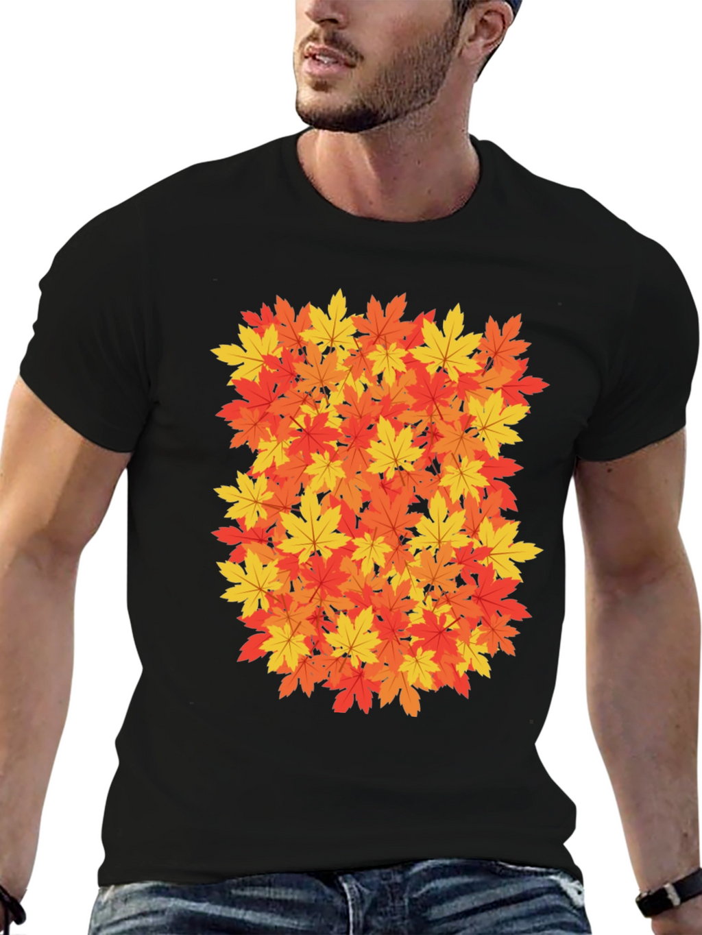 Autumn Leaves Graphic Tee - Fall Season Shirt
