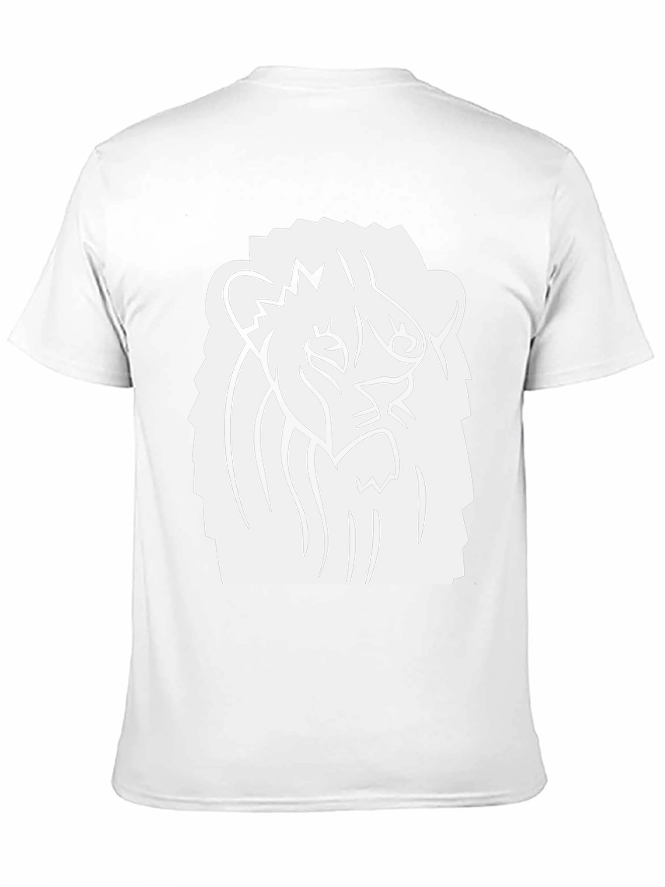 Black T-Shirt with Lion Graphic Print