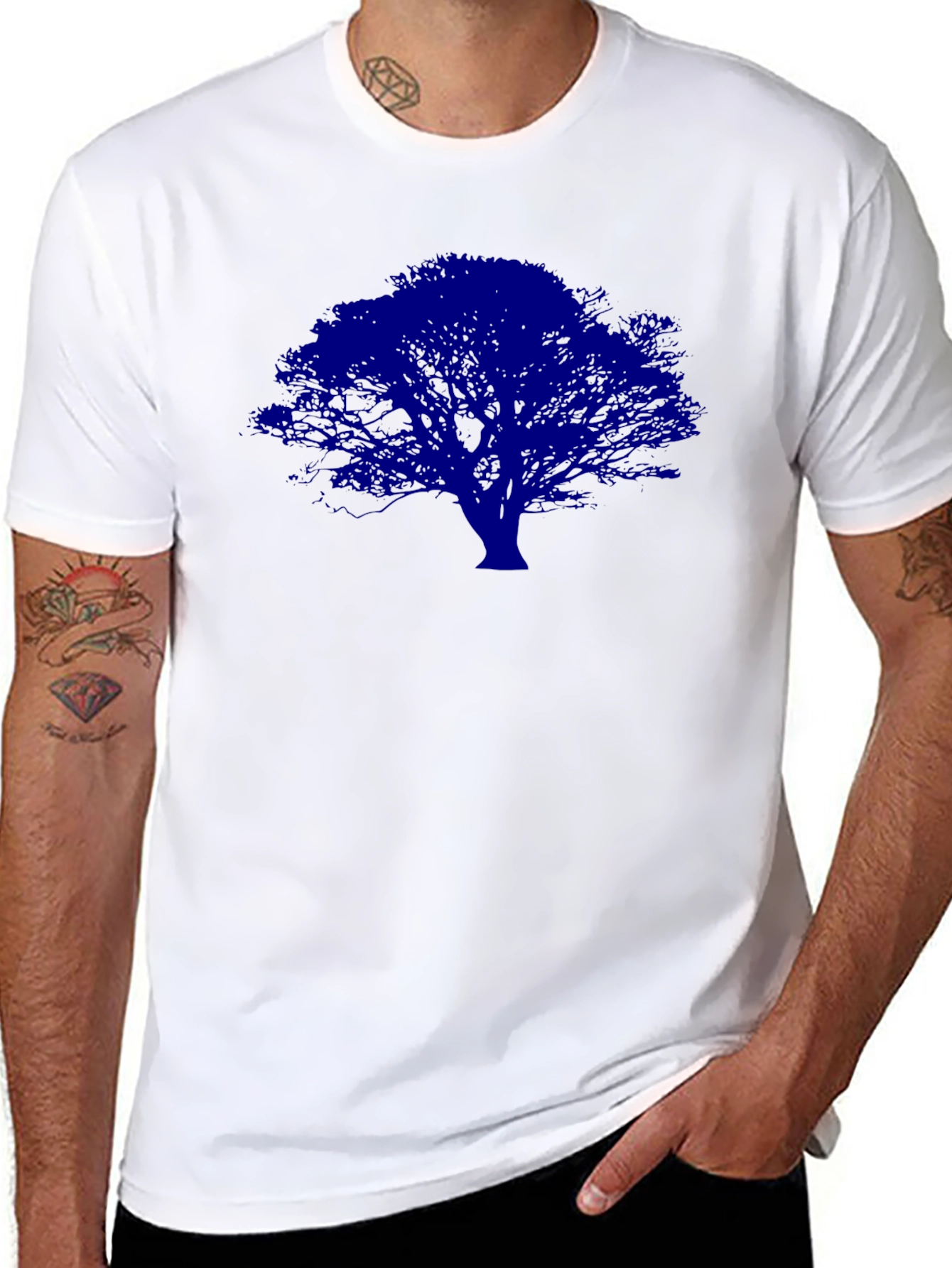 Blue Tree Graphic T-Shirt