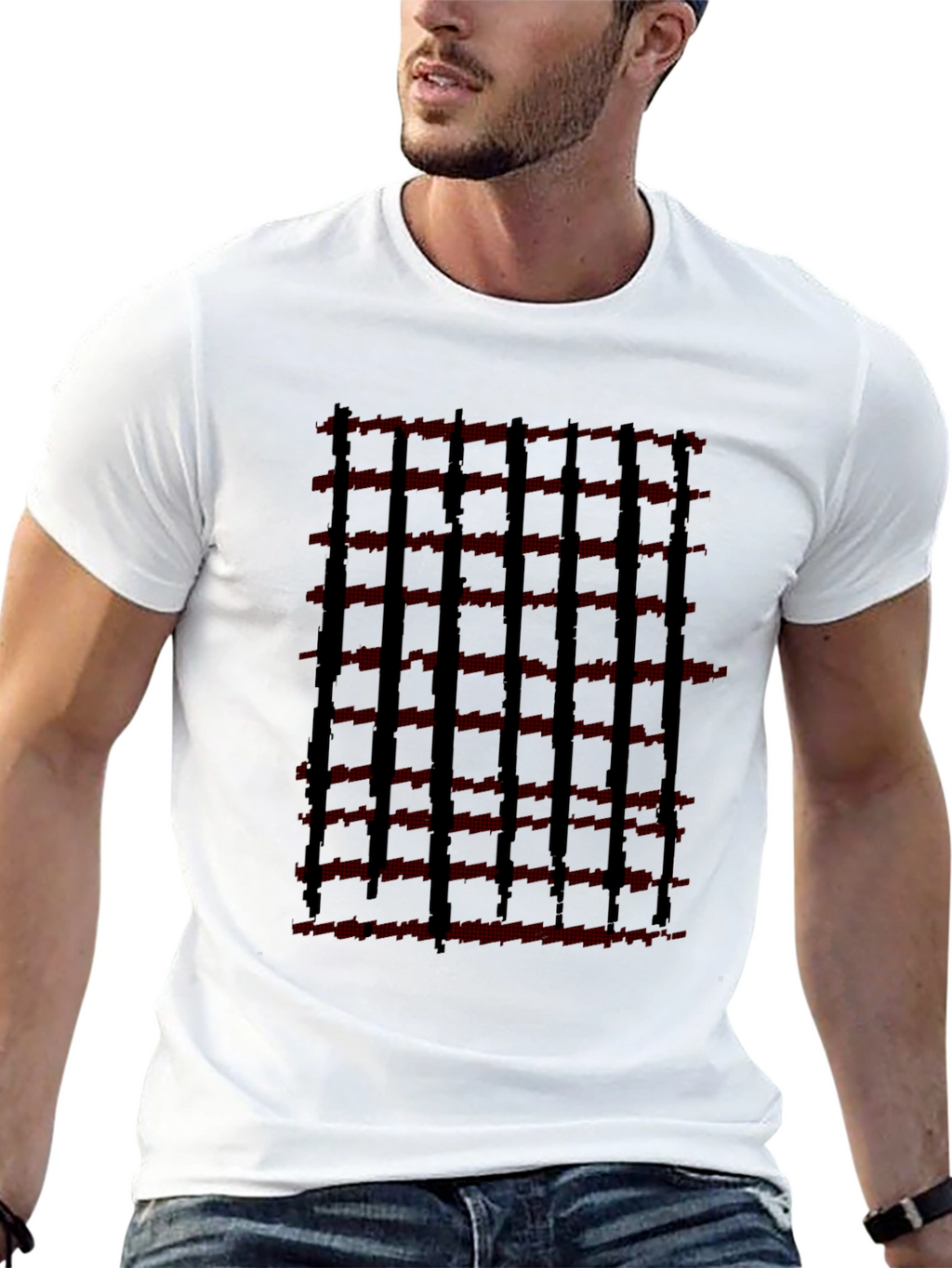 Modern Striped Graphic Tee