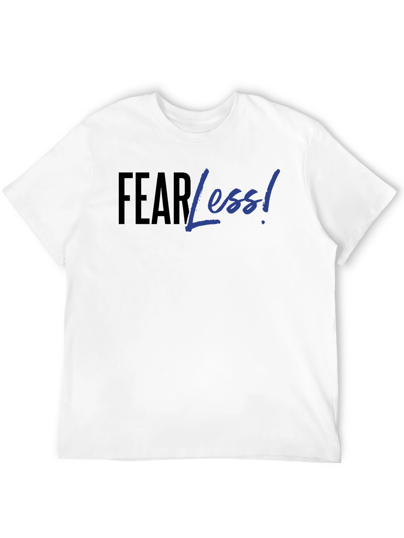 Fear Less! Black Graphic Print T-Shirt