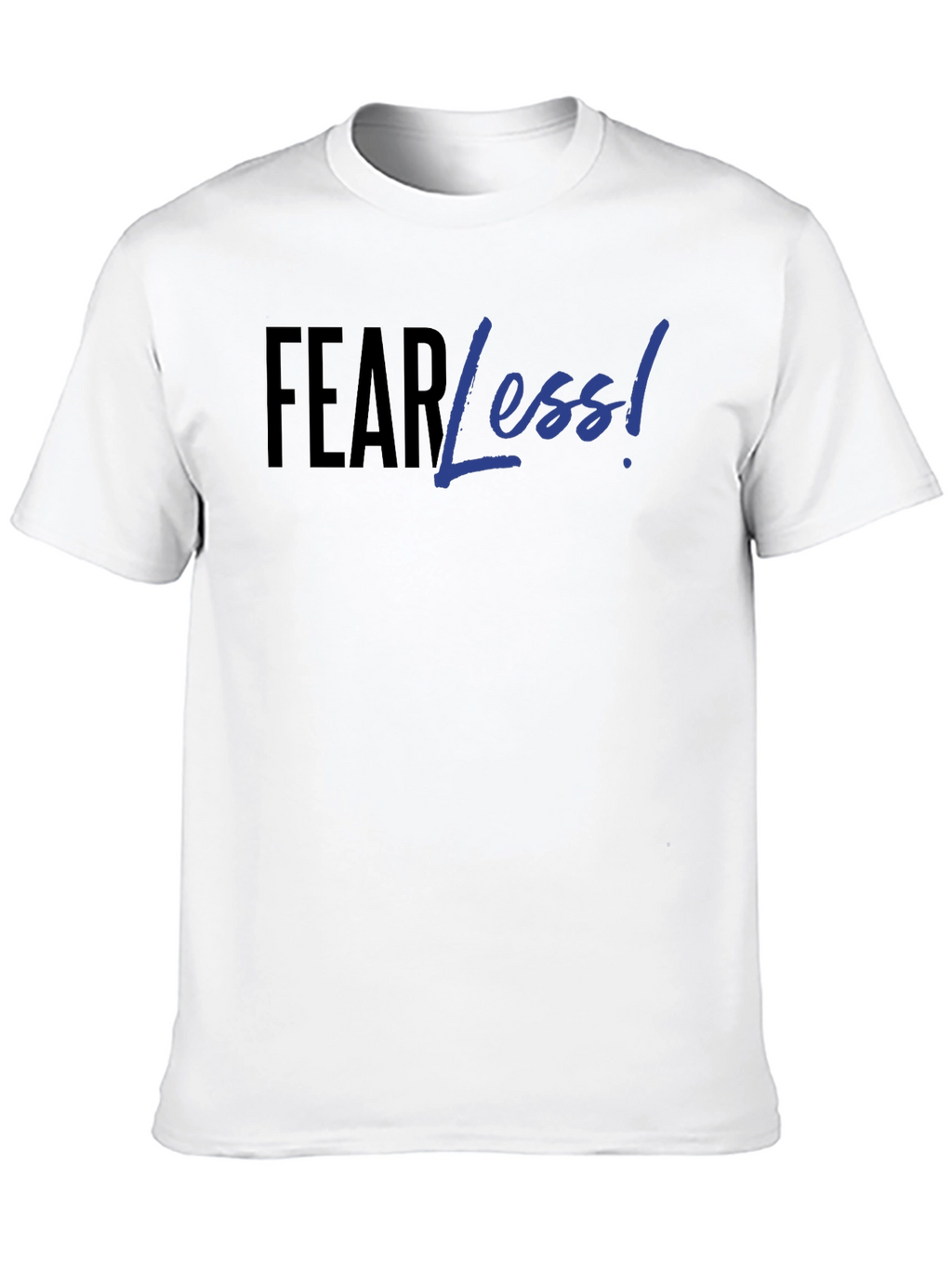 Fear Less! Black Graphic Print T-Shirt