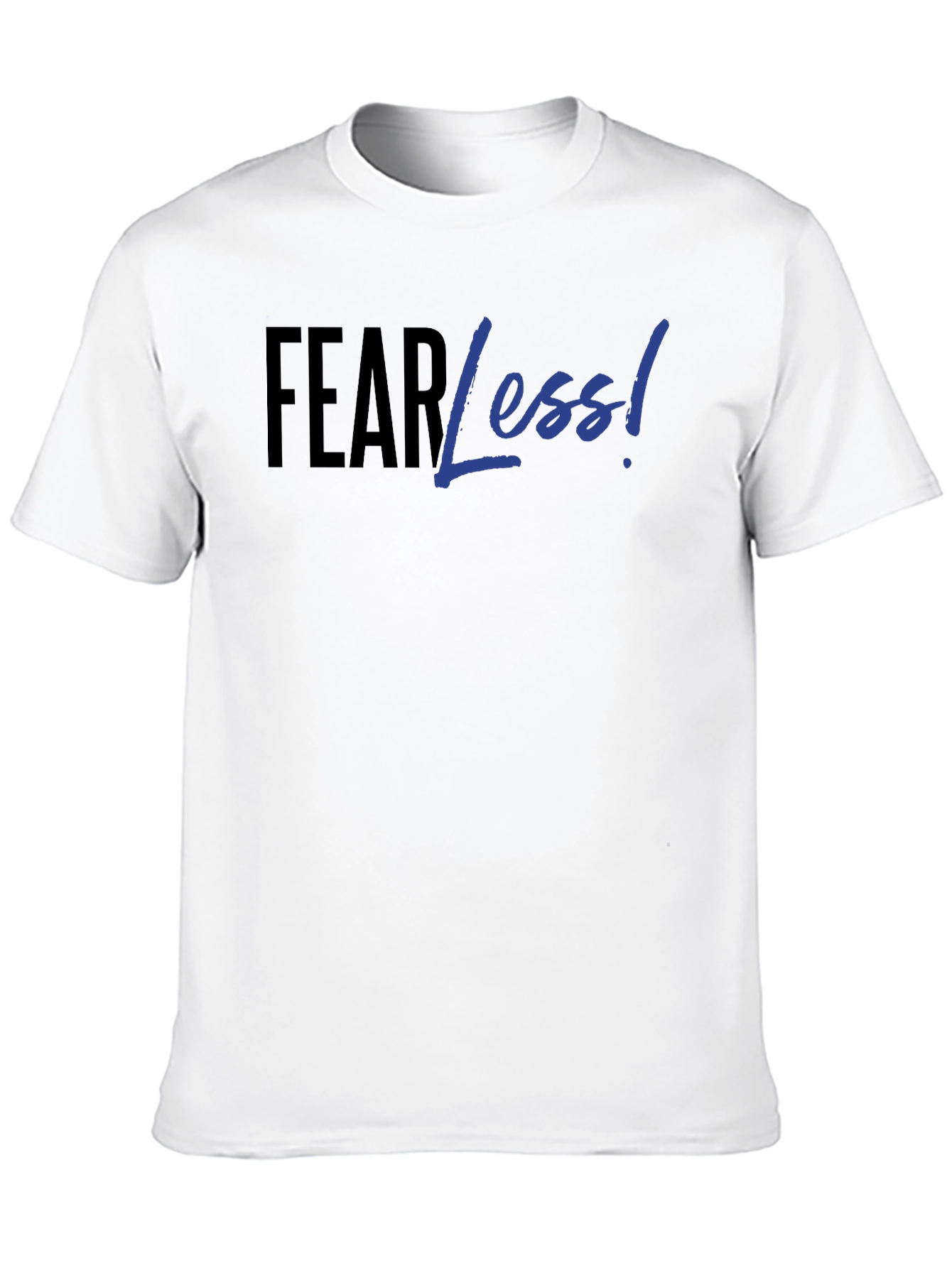 Fear Less! Black Graphic Print T-Shirt