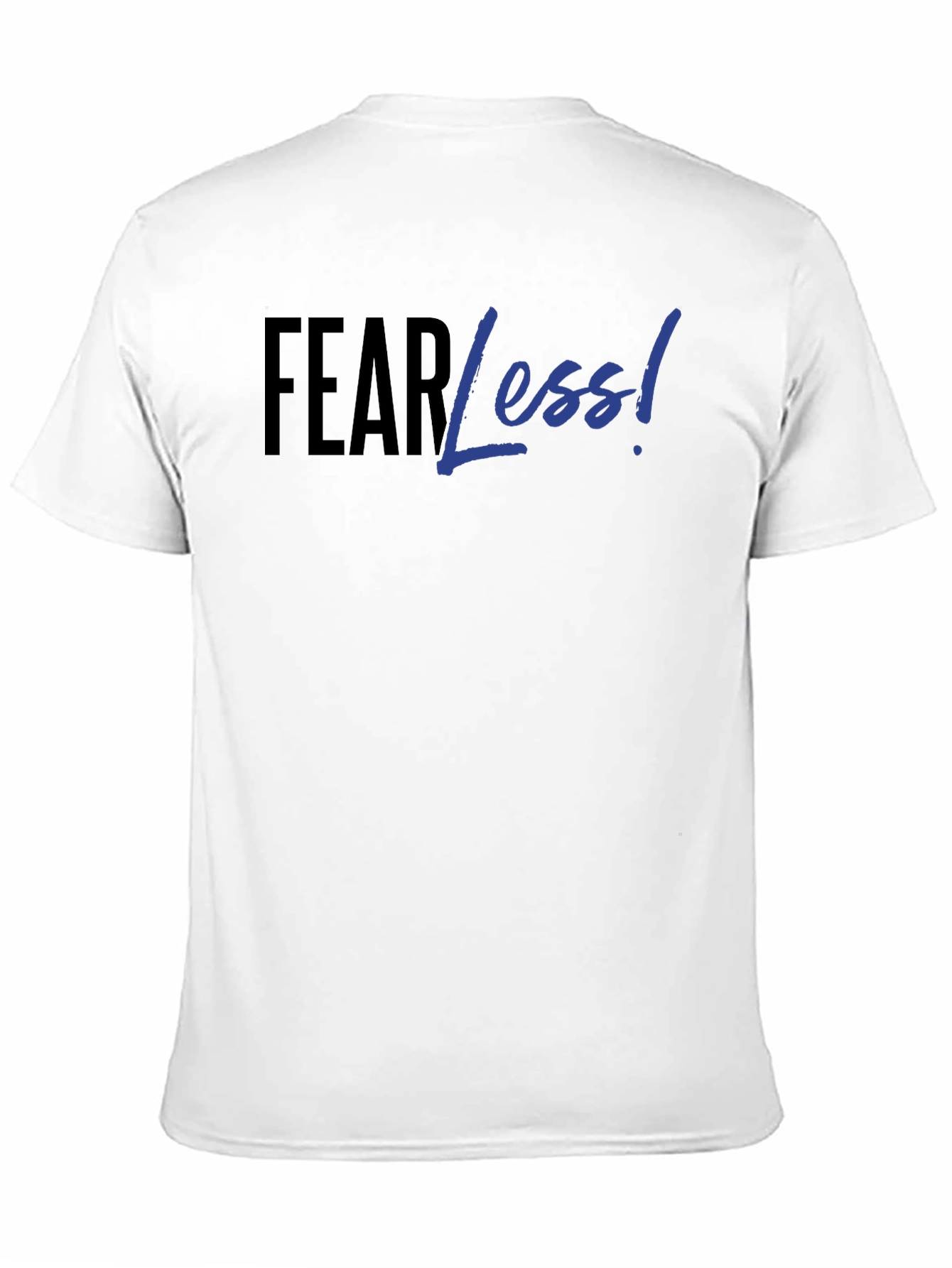 Fear Less! Black Graphic Print T-Shirt