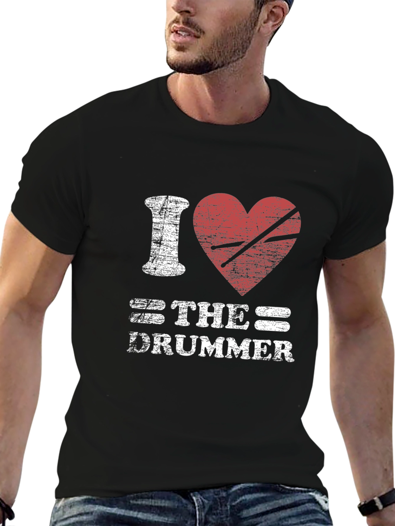I Heart The Drummer T-Shirt - Music Lover Tee