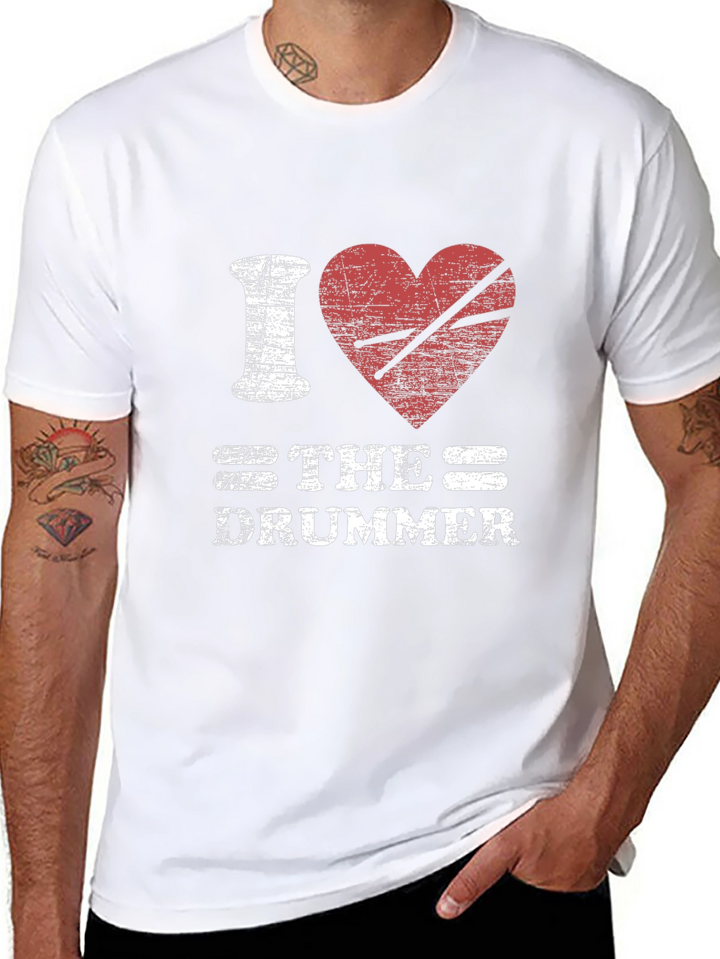 I Heart The Drummer T-Shirt - Music Lover Tee