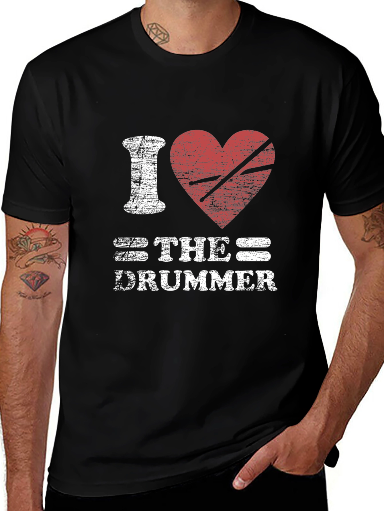 I Heart The Drummer T-Shirt - Music Lover Tee