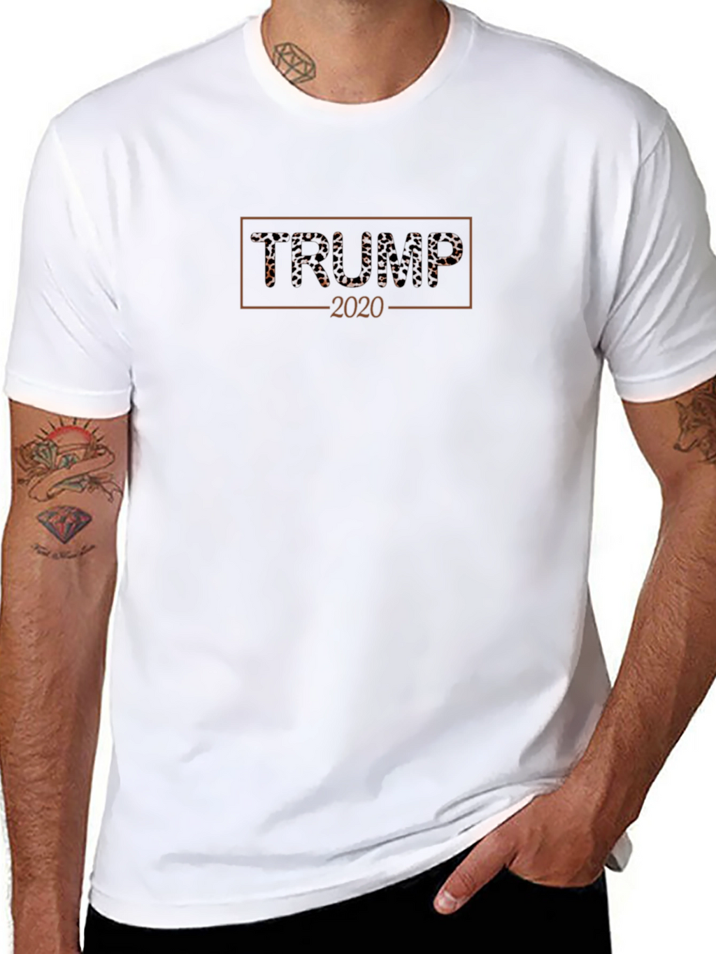 Trump 2020 Leopard Print Graphic Tee