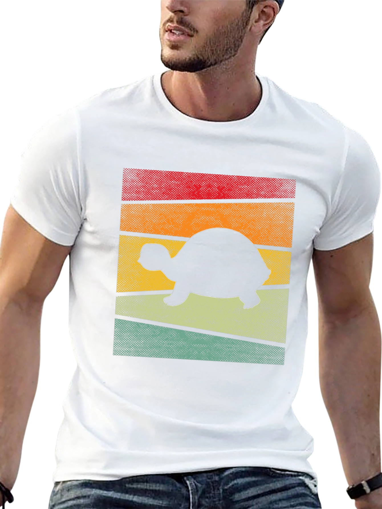 Retro Turtle Graphic Tee - Vintage Style Comfort