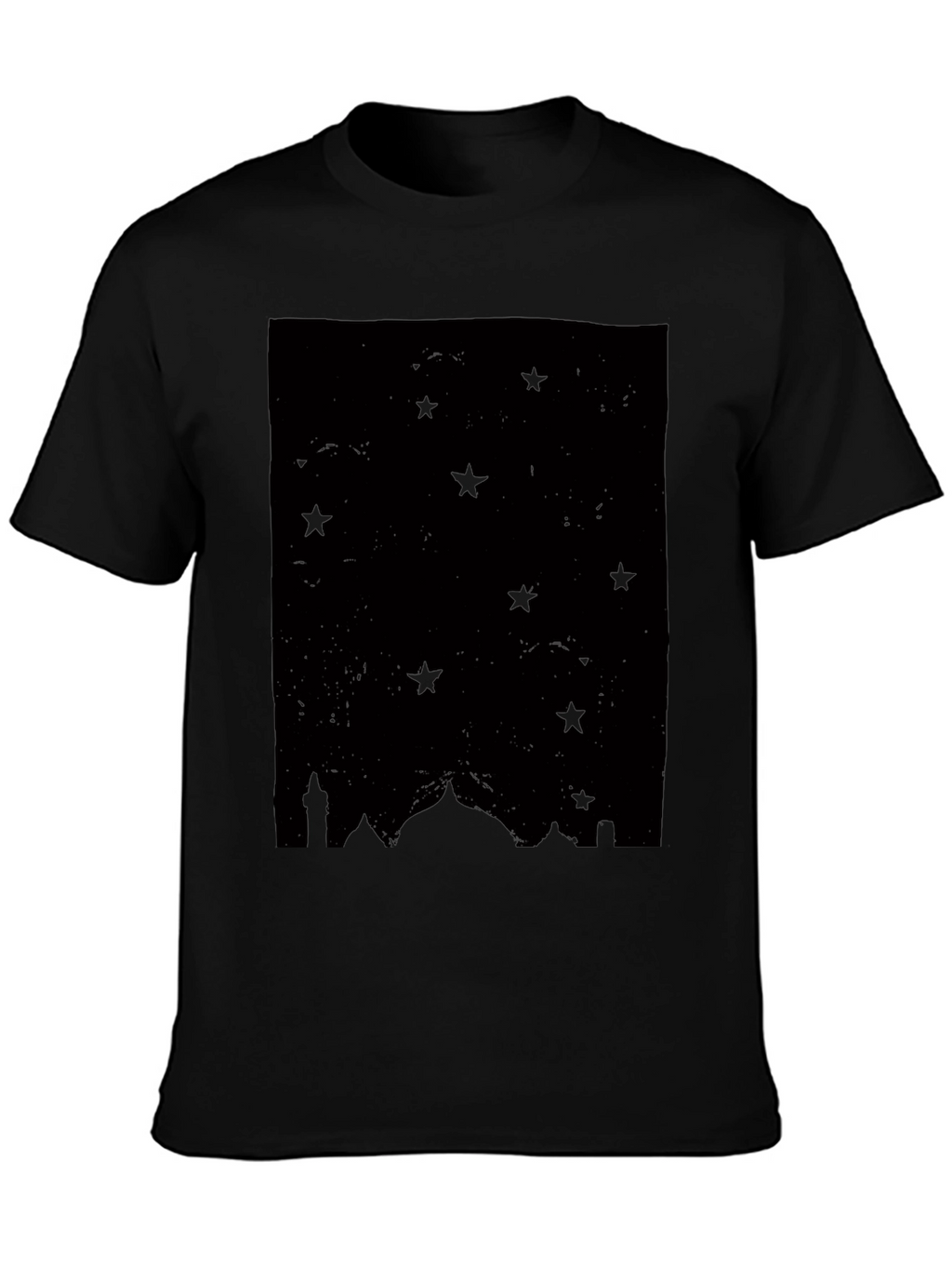 Stars & Mosque Silhouette Black T-Shirt