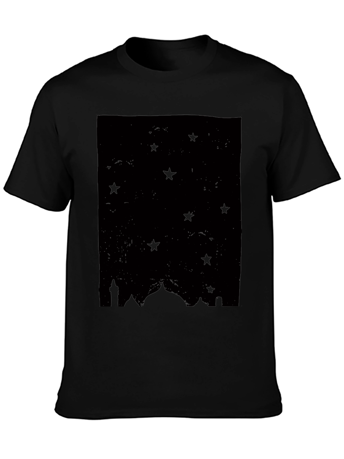 Stars & Mosque Silhouette Black T-Shirt