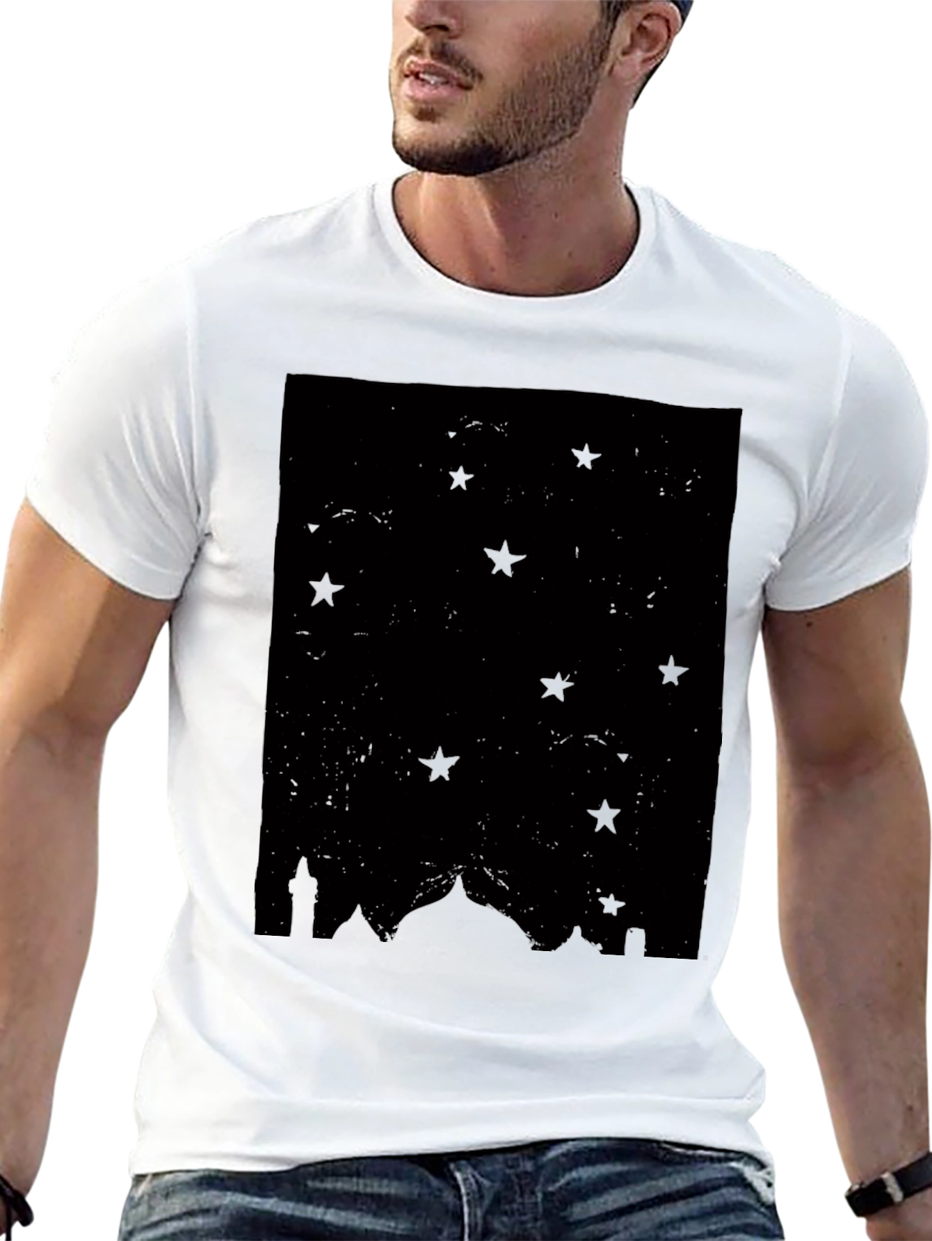 Stars & Mosque Silhouette Black T-Shirt