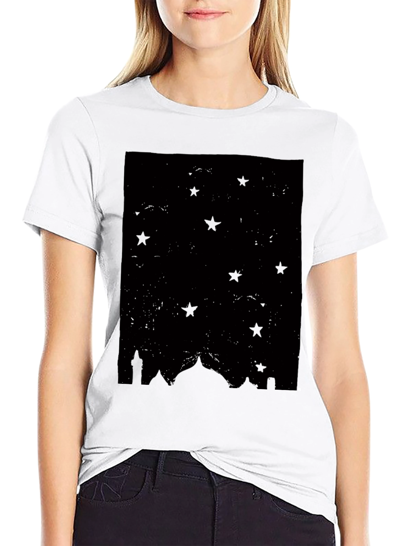 Stars & Mosque Silhouette Black T-Shirt