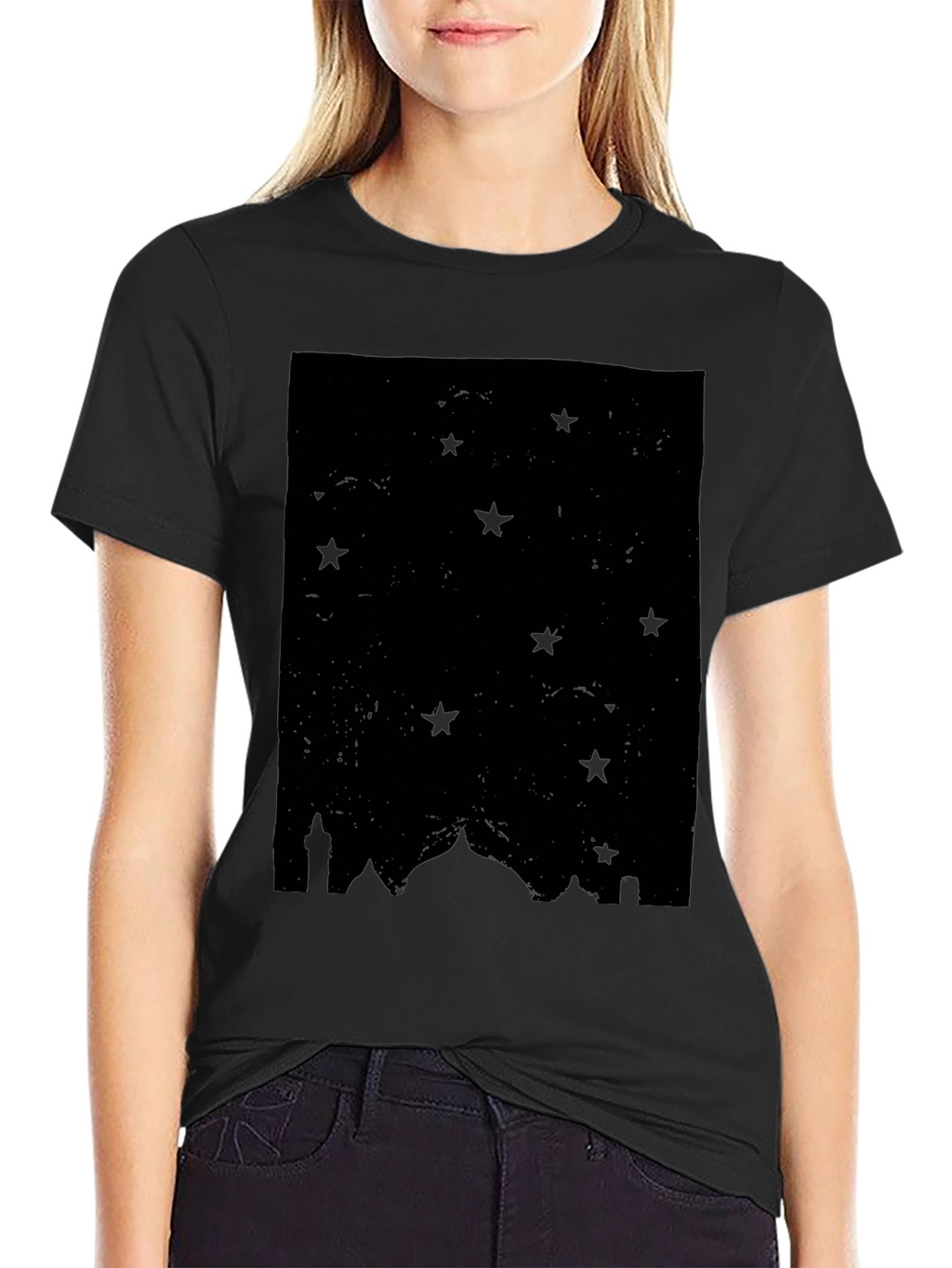 Stars & Mosque Silhouette Black T-Shirt