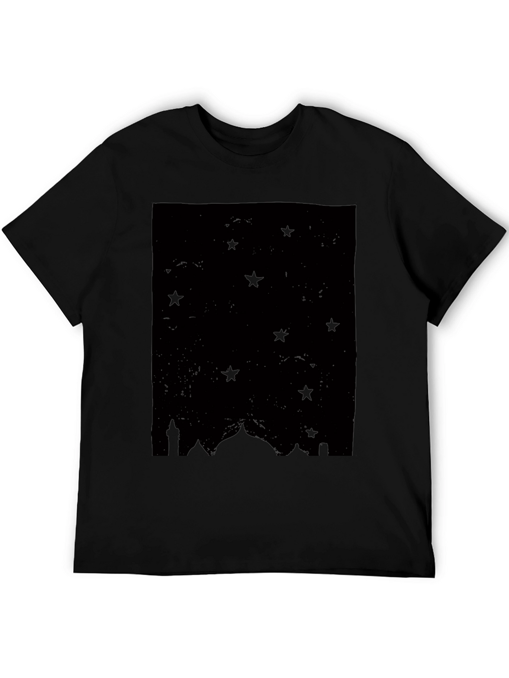 Stars & Mosque Silhouette Black T-Shirt