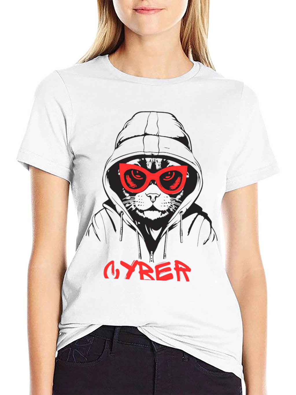 CYRER Cat Hoodie T-Shirt