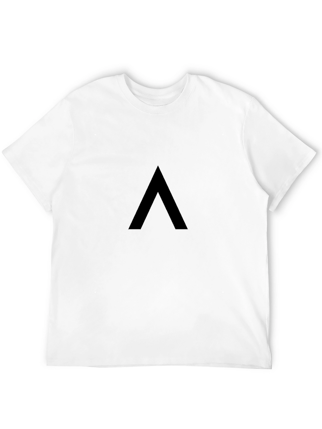 Minimalist Black T-Shirt with Geometric Design