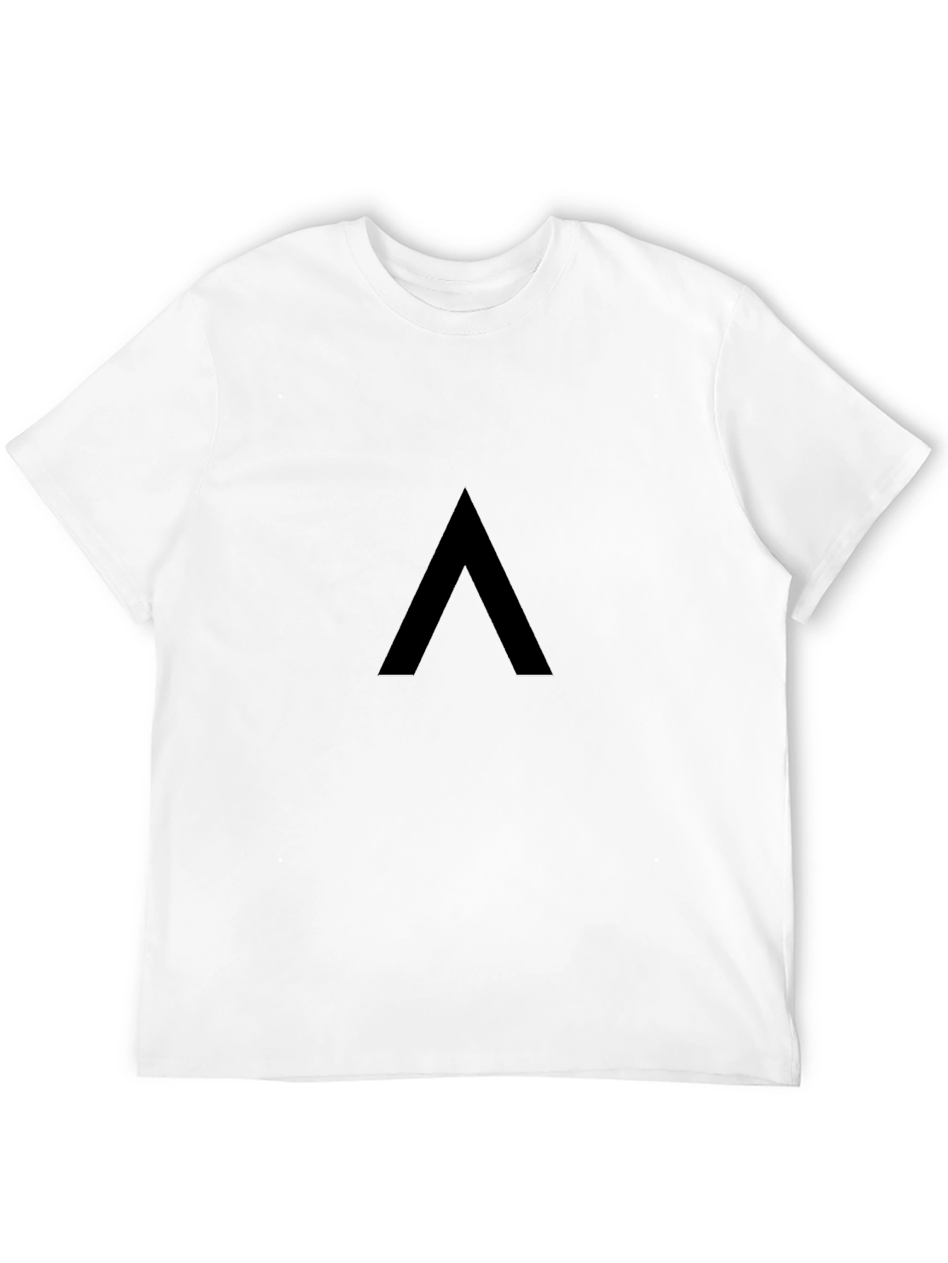 Minimalist Black T-Shirt with Geometric Design