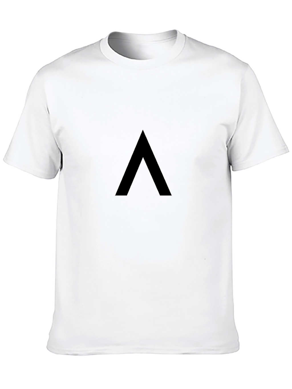Minimalist Black T-Shirt with Geometric Design