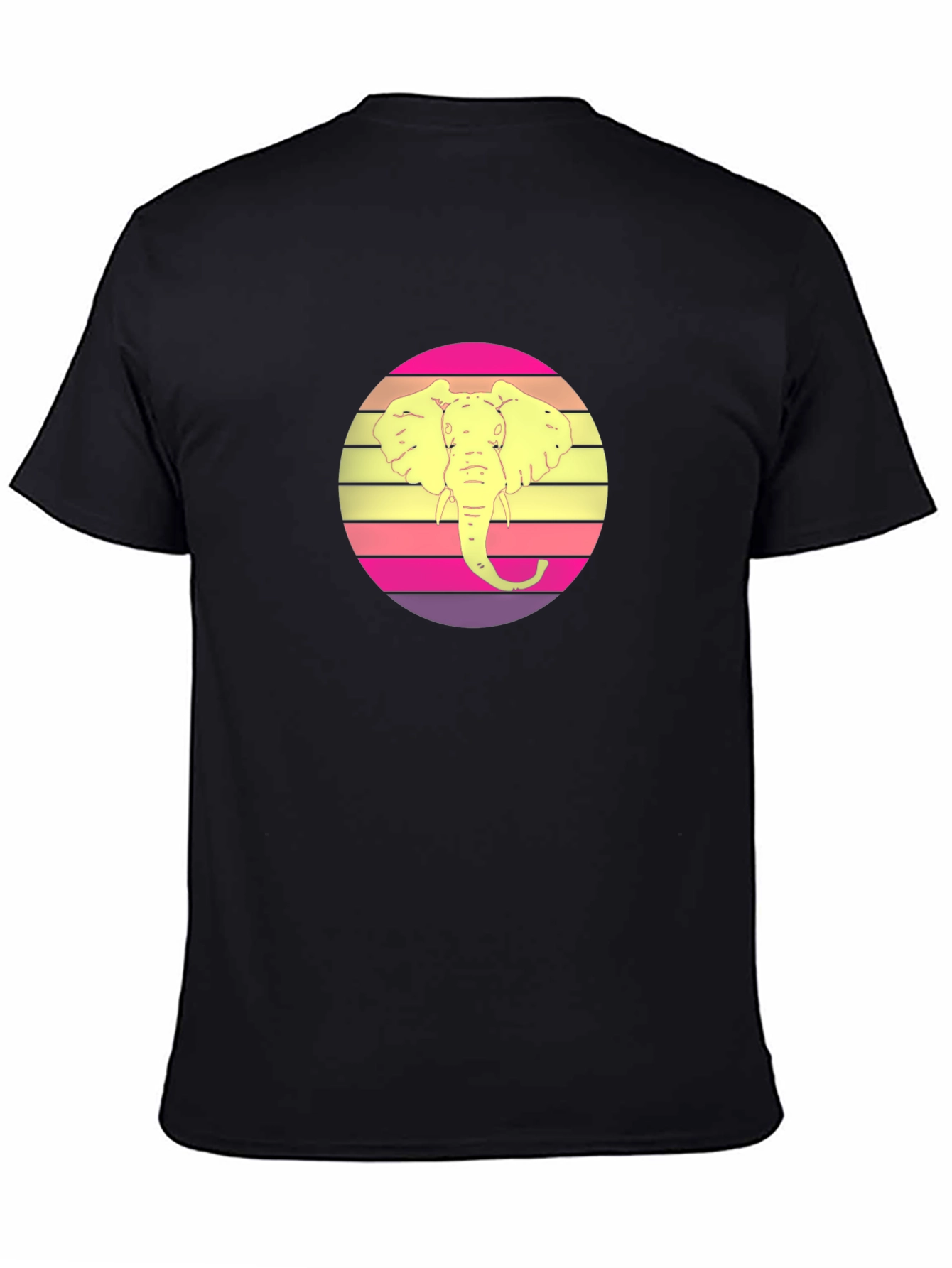 Elephant Retro Sunset Graphic Tee