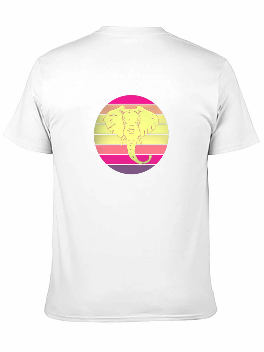 Elephant Retro Sunset Graphic Tee