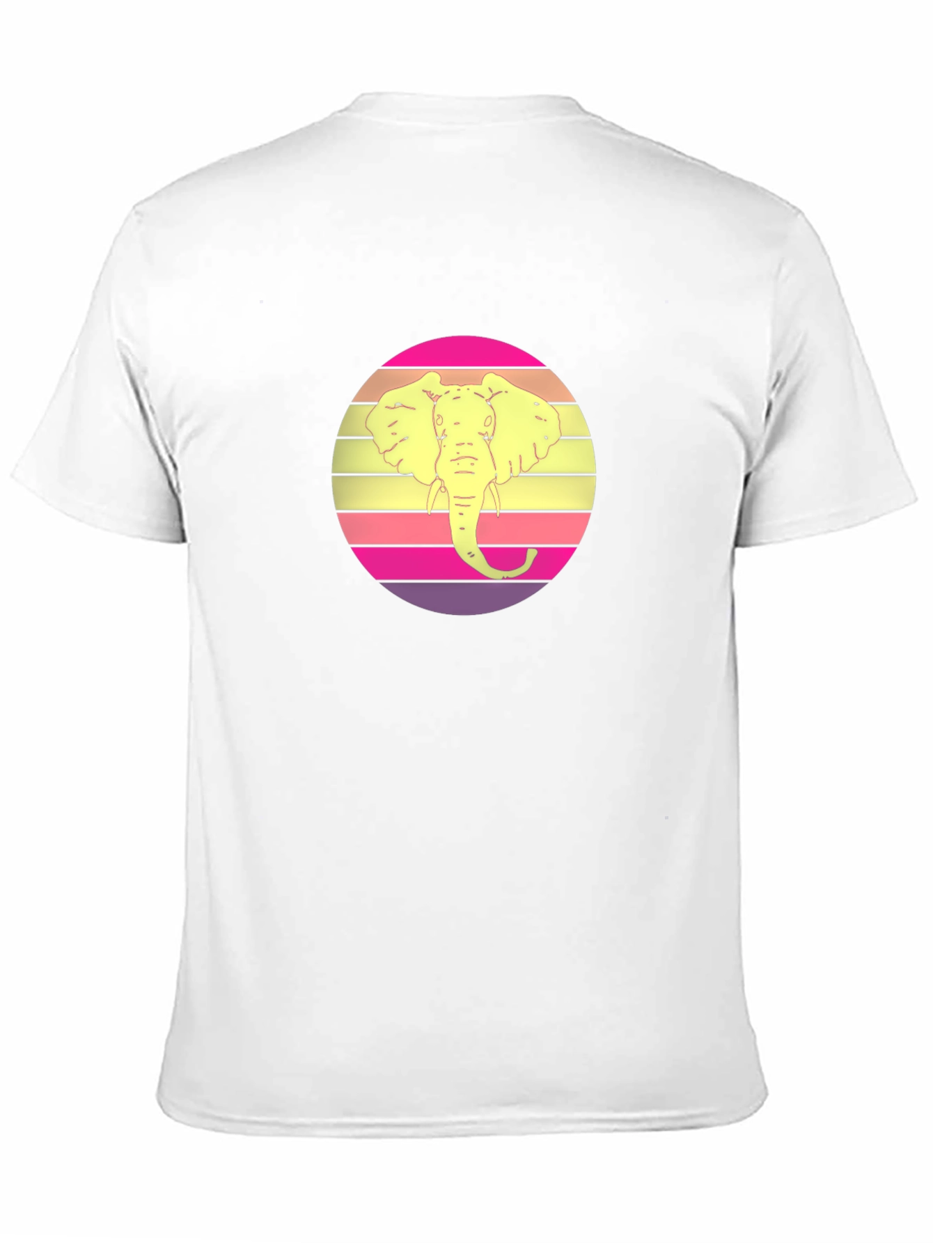 Elephant Retro Sunset Graphic Tee