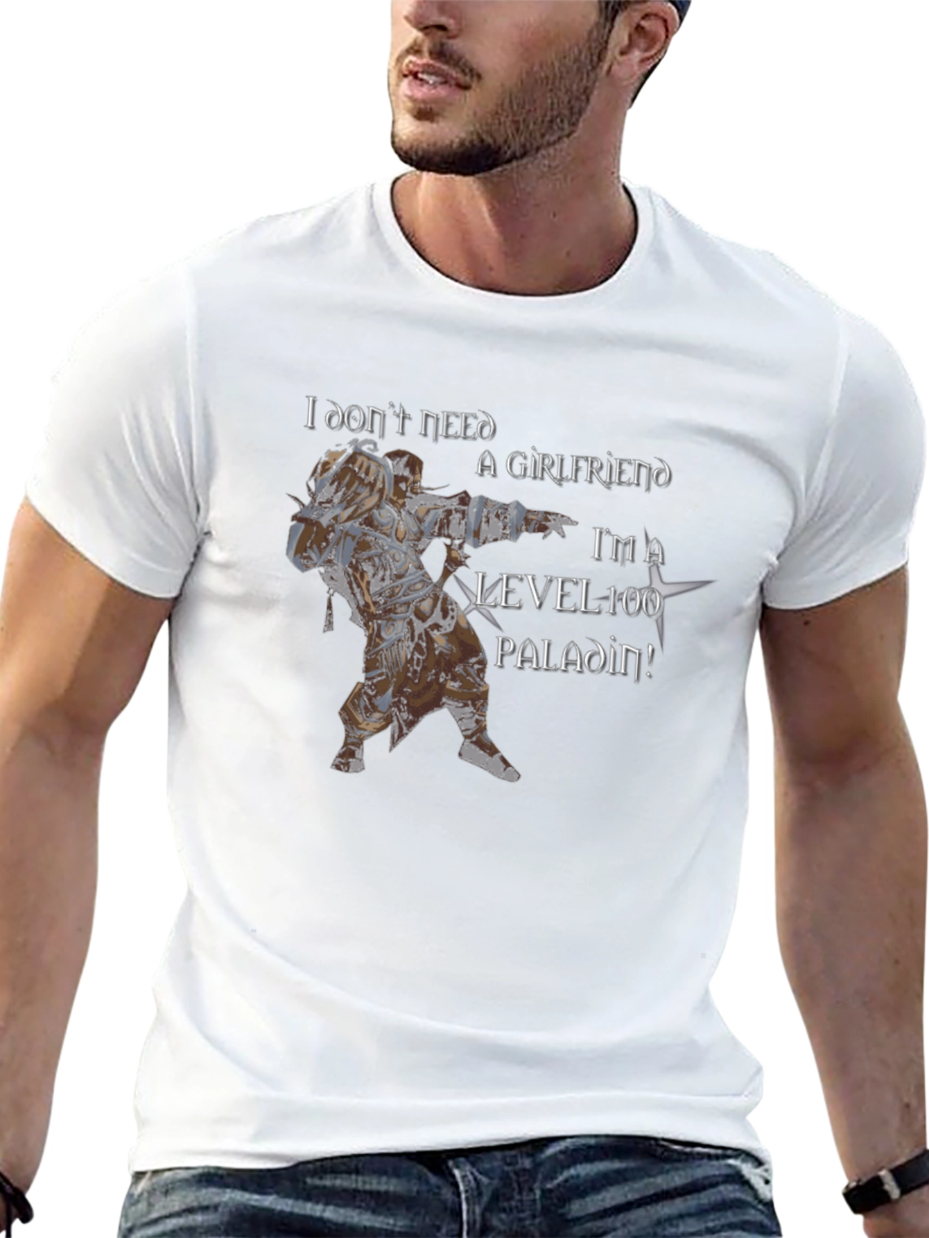 Level 100 Paladin Graphic Tee - Black