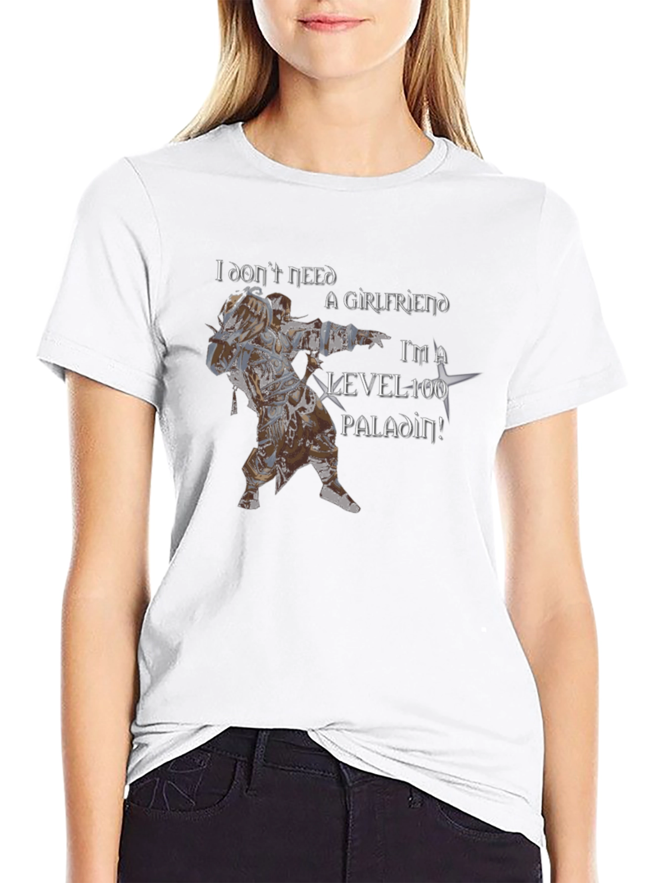 Level 100 Paladin Graphic Tee - Black